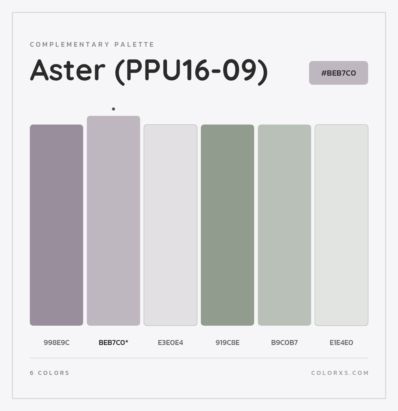 Aster (PPU16-09) - Complementary Color Palette