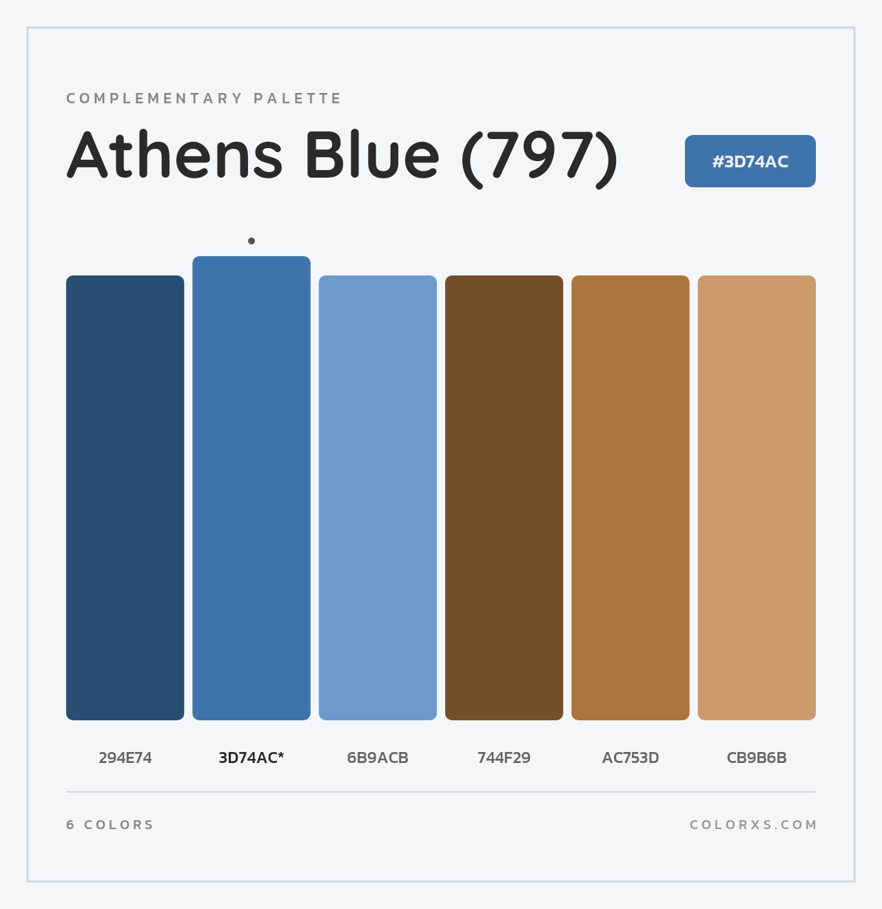 Athens Blue (797) - Complementary Color Palette