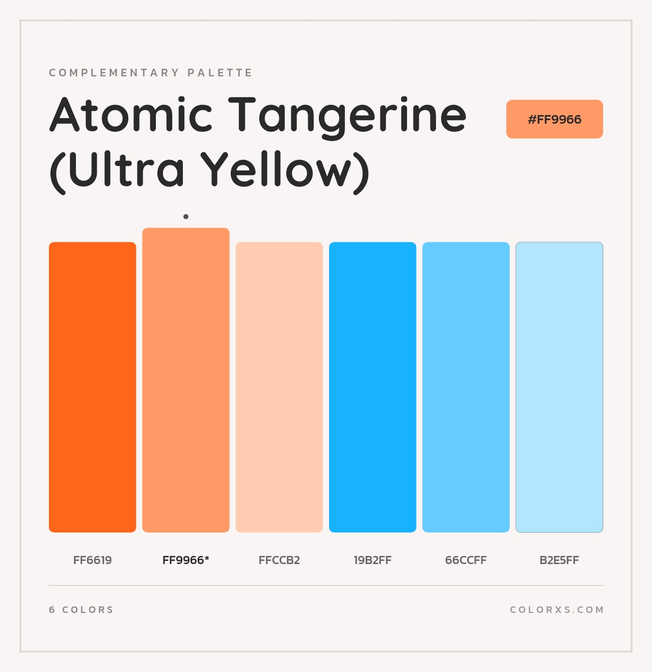 Atomic Tangerine (Ultra Yellow) - Complementary Color Palette