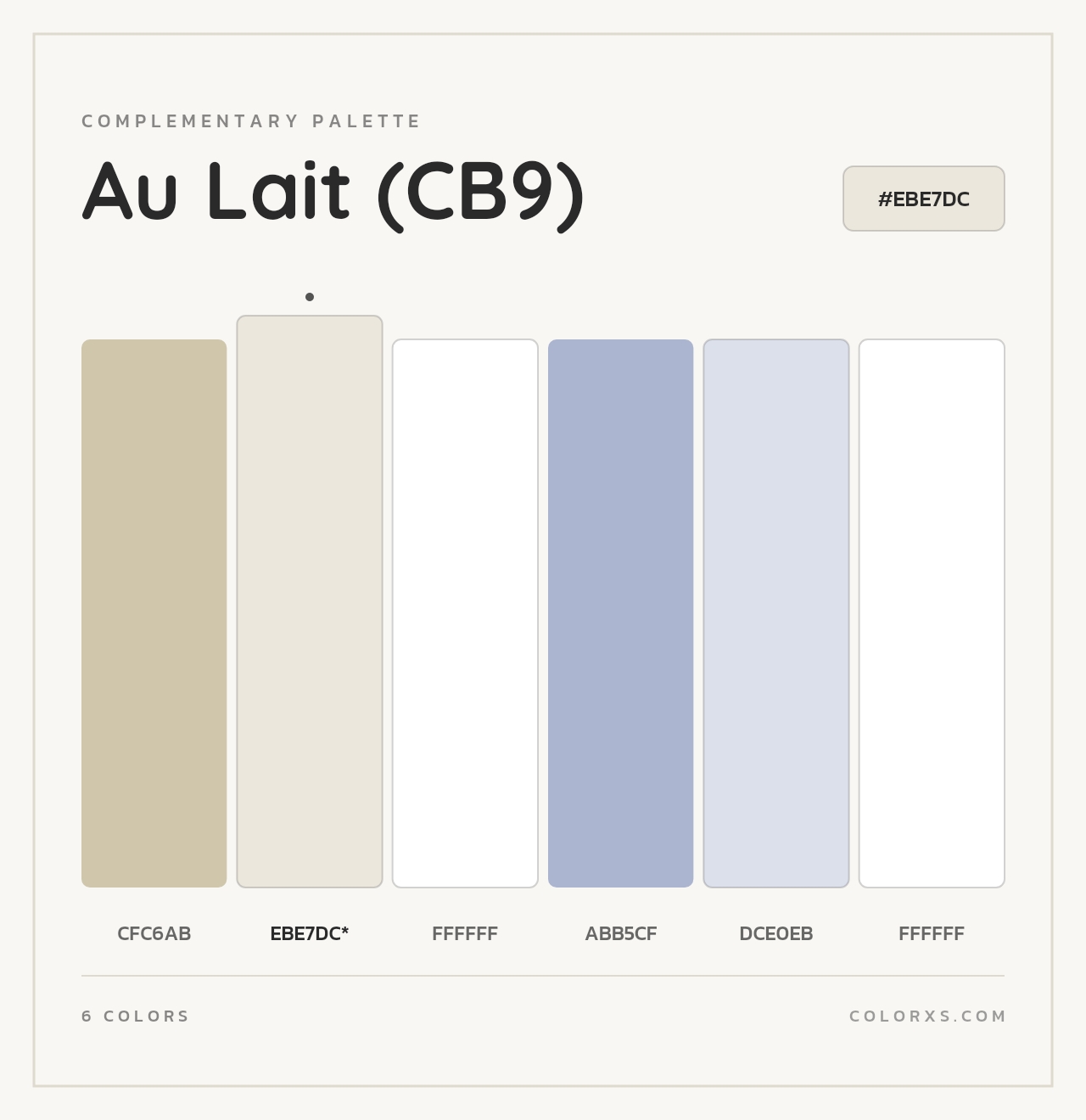 Au Lait (CB9) - Complementary Color Palette