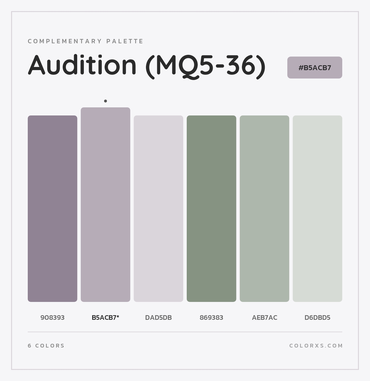 Audition (MQ5-36) - Complementary Color Palette