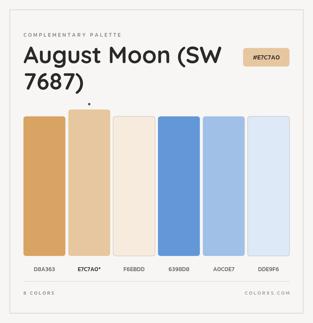 August Moon (SW 7687) - Complementary Color Palette