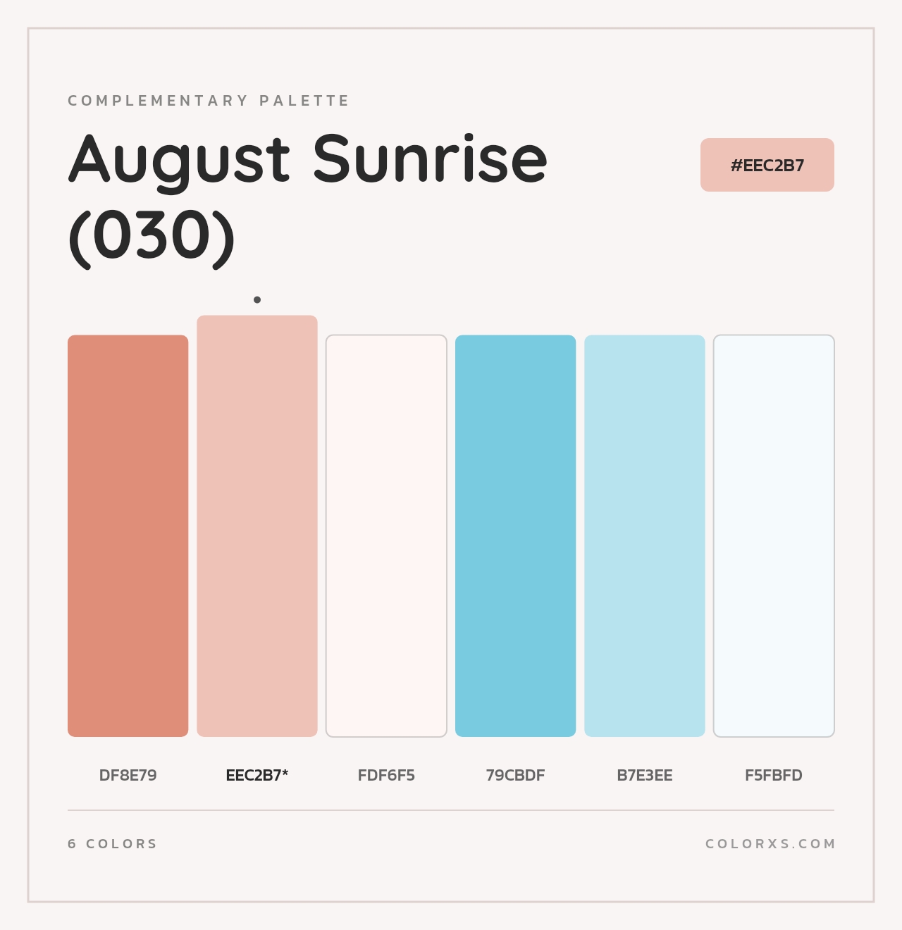 August Sunrise (030) - Complementary Color Palette