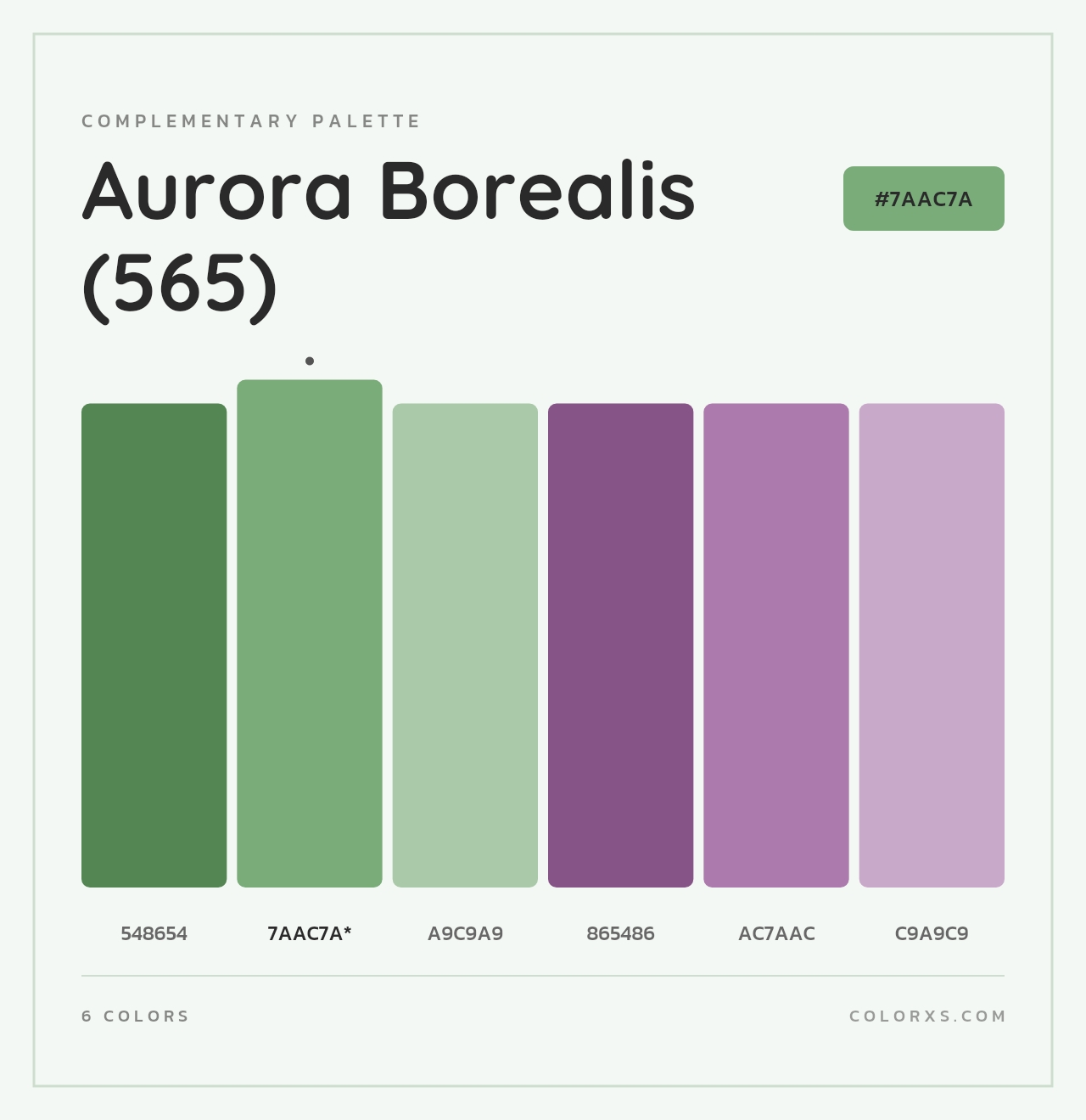 Aurora Borealis (565) - Complementary Color Palette
