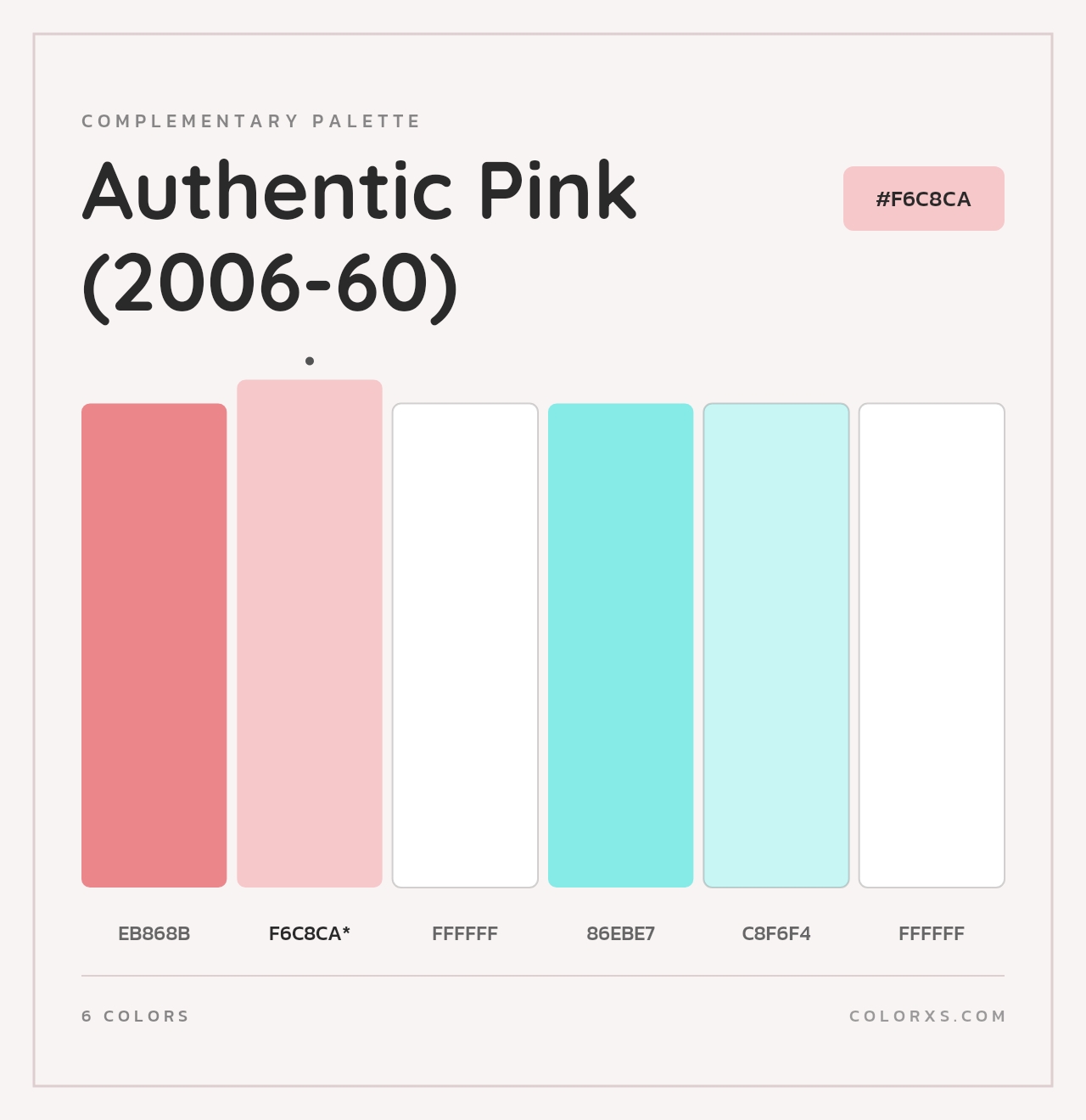Authentic Pink (2006-60) - Complementary Color Palette