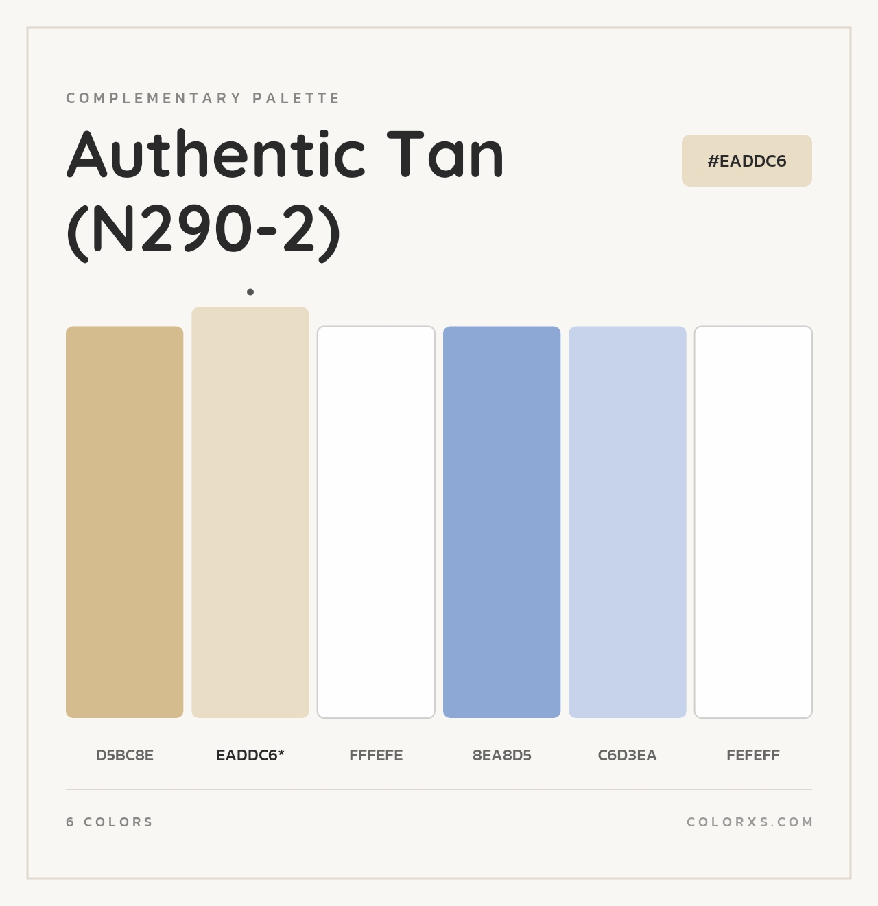 Authentic Tan (N290-2) - Complementary Color Palette