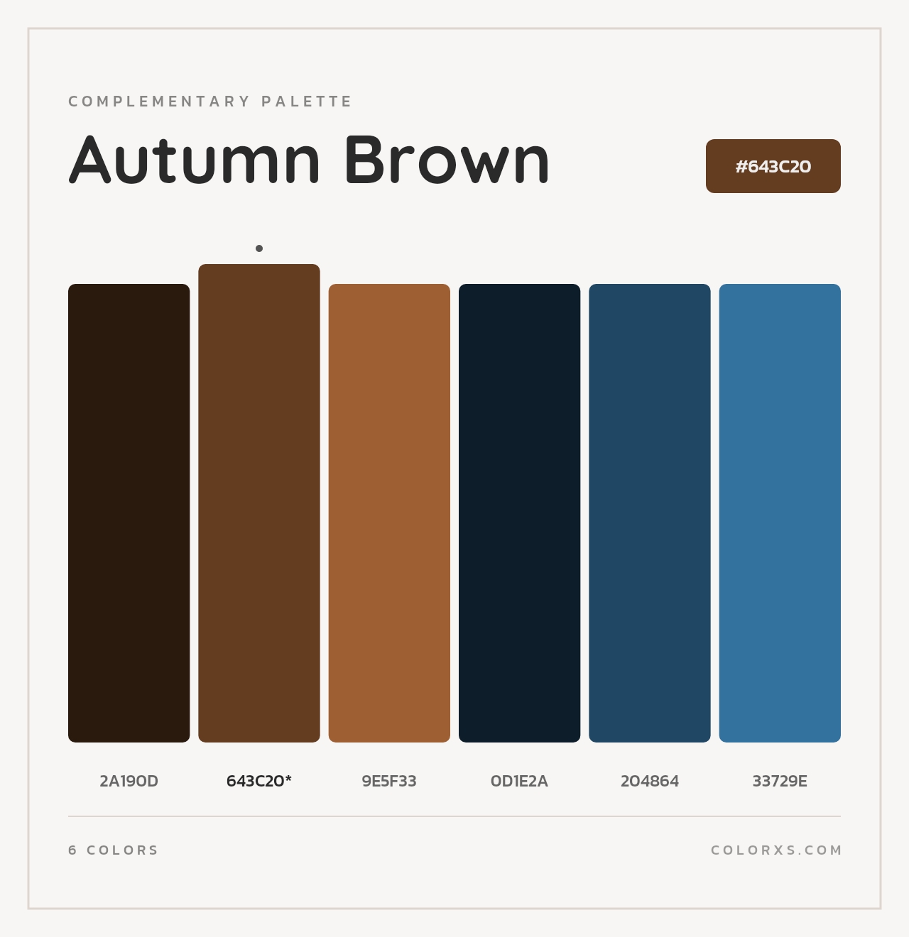 Autumn Brown - Complementary Color Palette