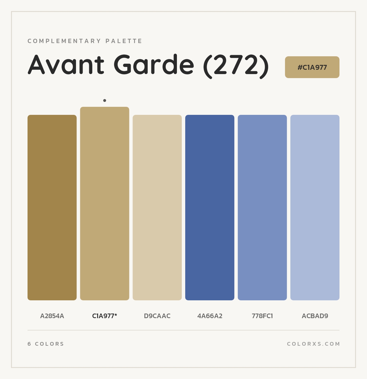 Avant Garde (272) - Complementary Color Palette