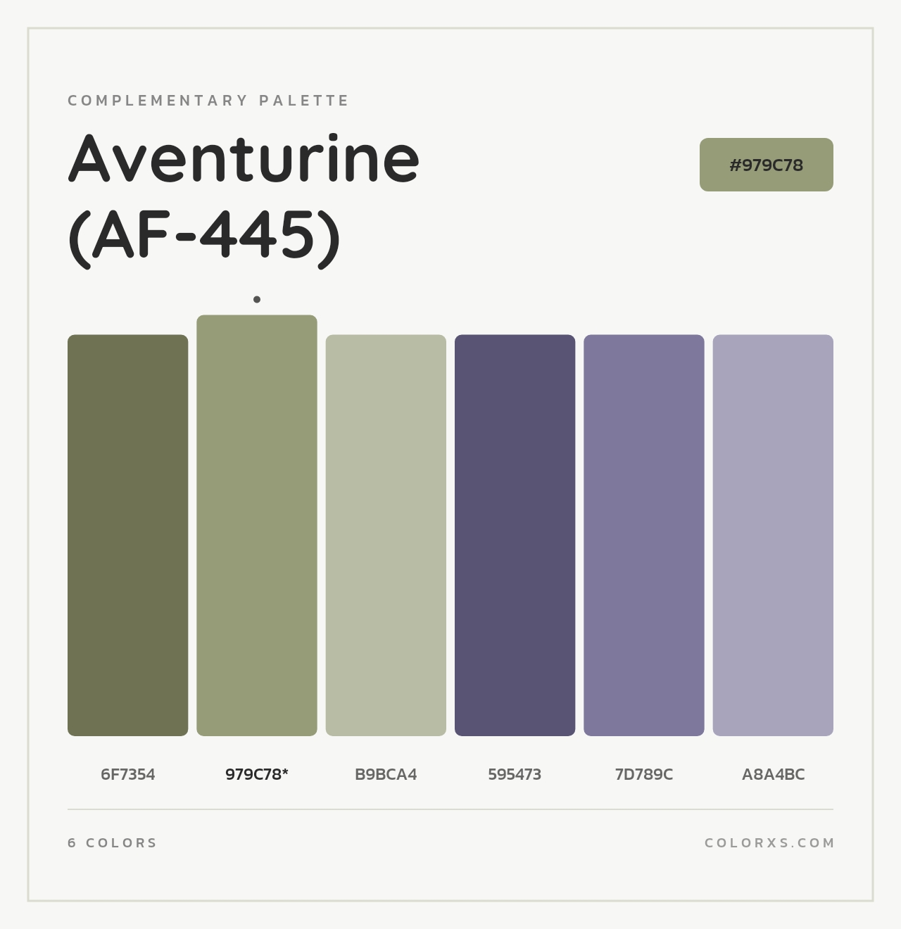 Aventurine (AF-445) - Complementary Color Palette