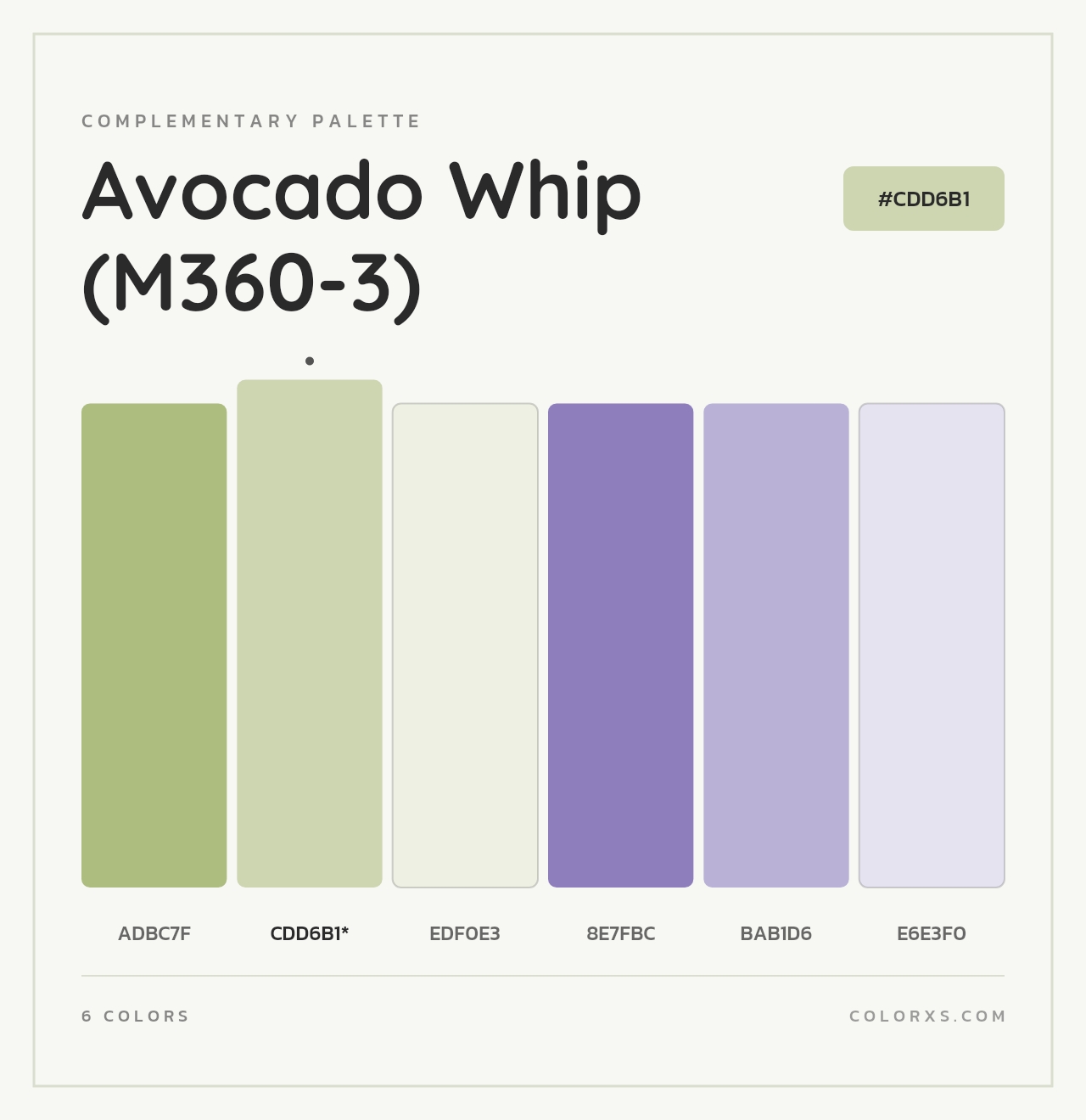 Avocado Whip (M360-3) - Complementary Color Palette