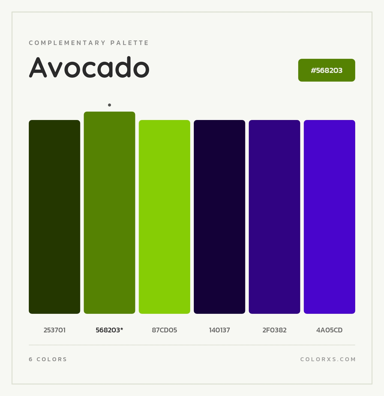Avocado - Complementary Color Palette