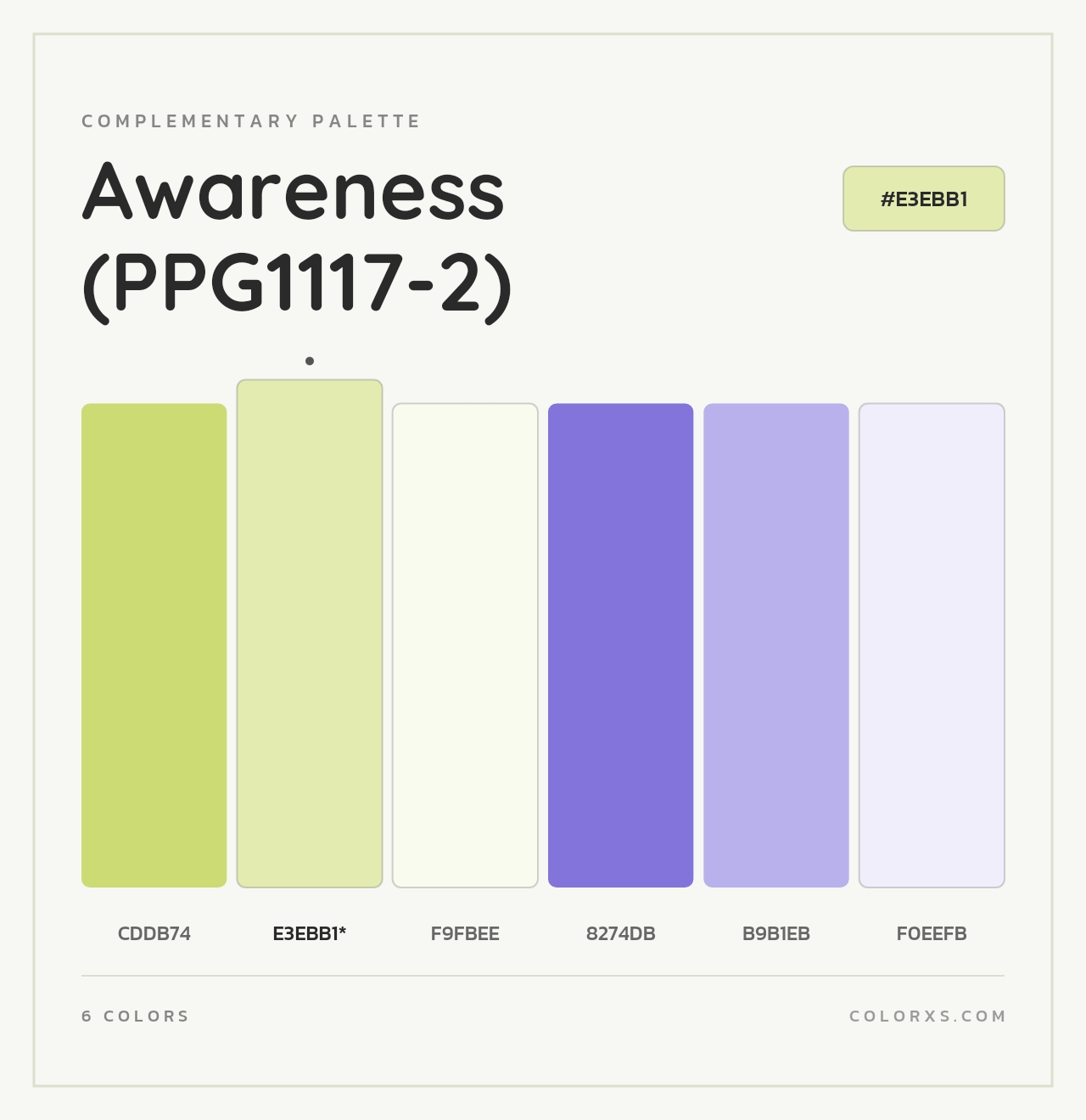 Awareness (PPG1117-2) - Complementary Color Palette