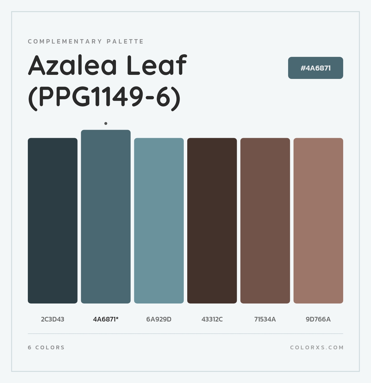 Azalea Leaf (PPG1149-6) - Complementary Color Palette