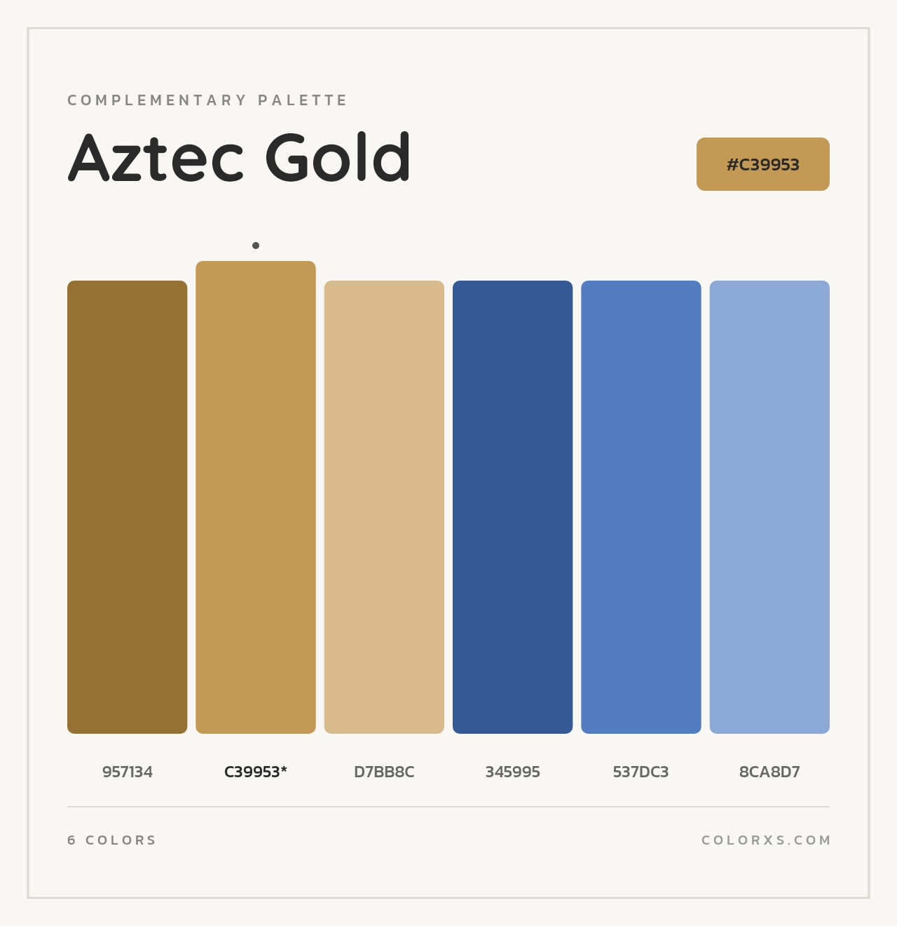 Aztec Gold - Complementary Color Palette