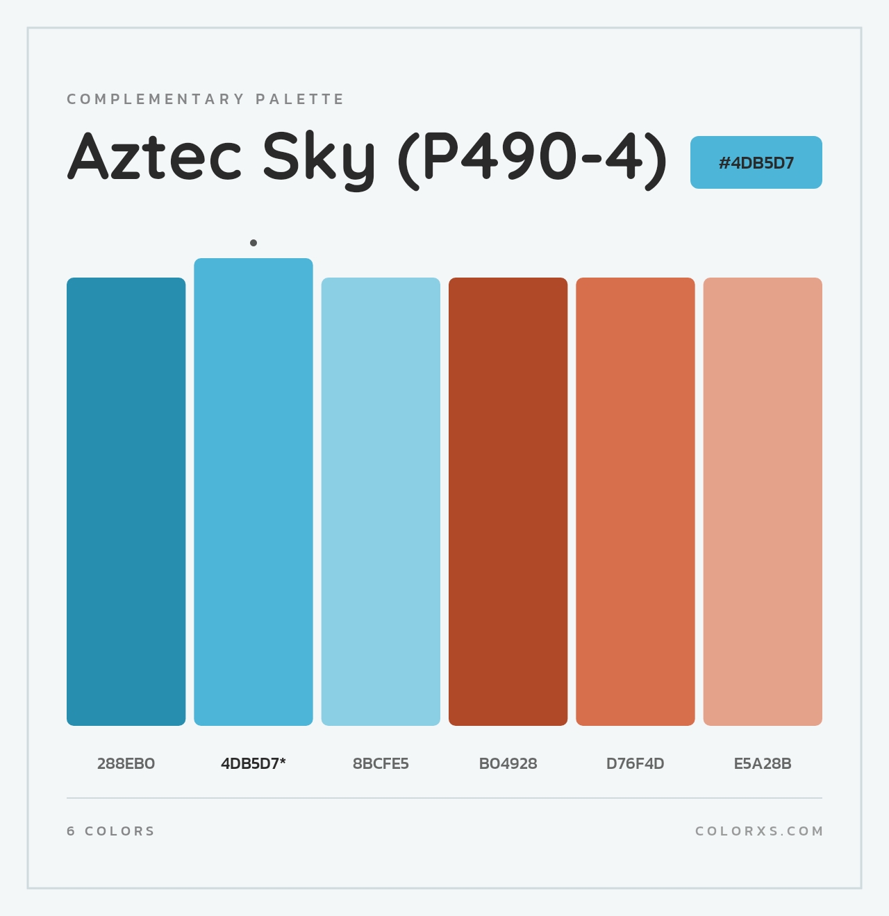 Aztec Sky (P490-4) - Complementary Color Palette
