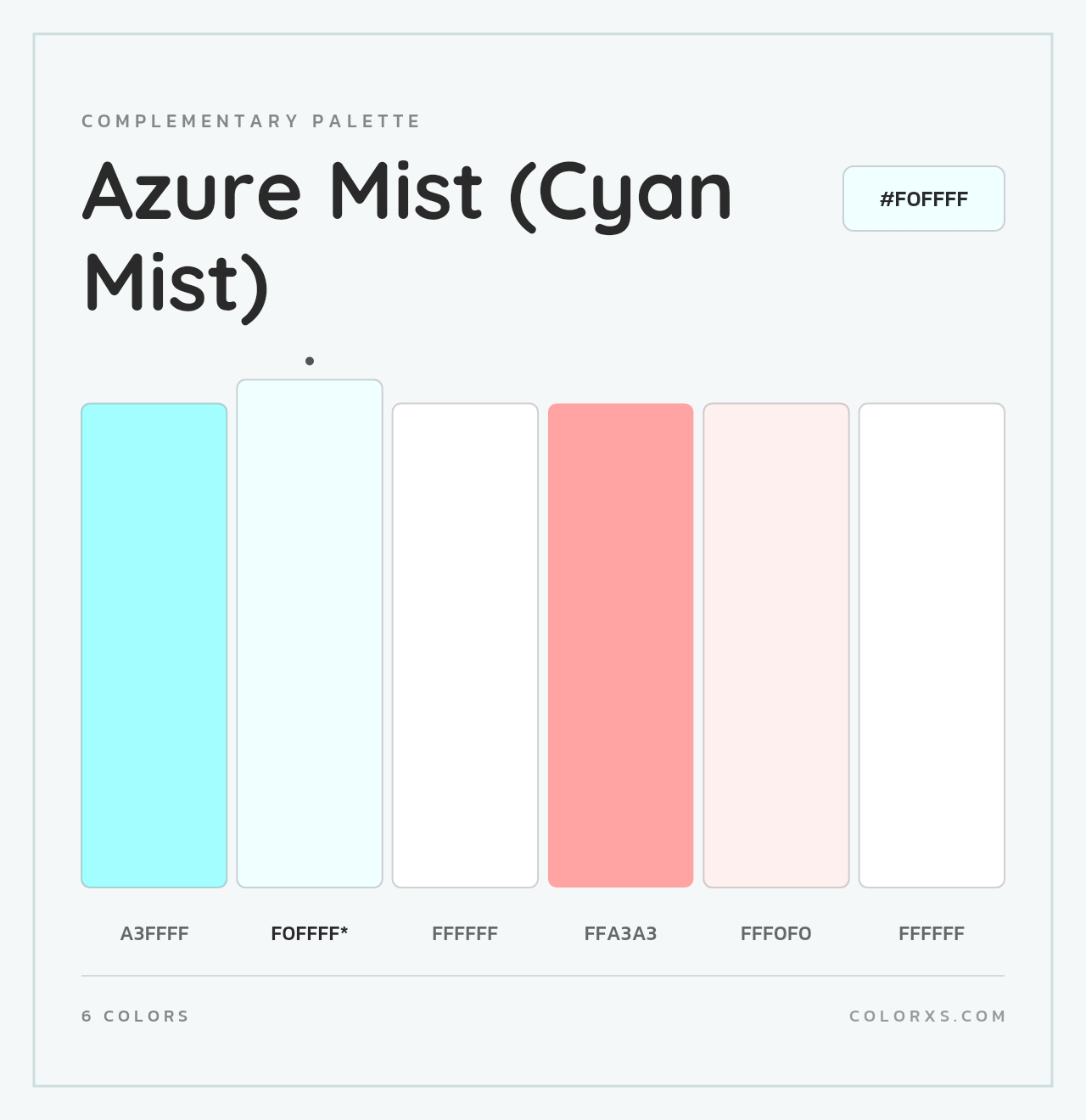 Azure Mist (Cyan Mist) - Complementary Color Palette