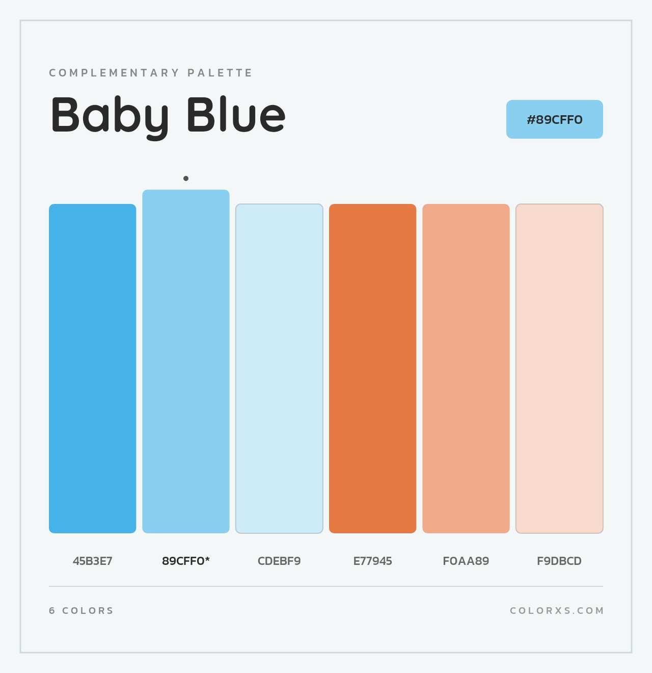 Baby Blue - Complementary Color Palette