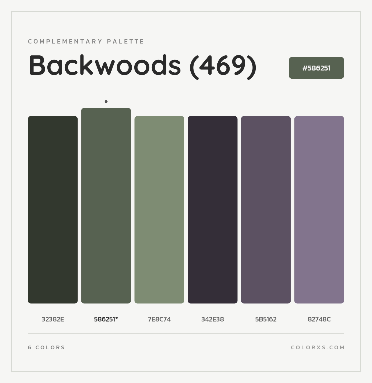 Backwoods (469) - Complementary Color Palette