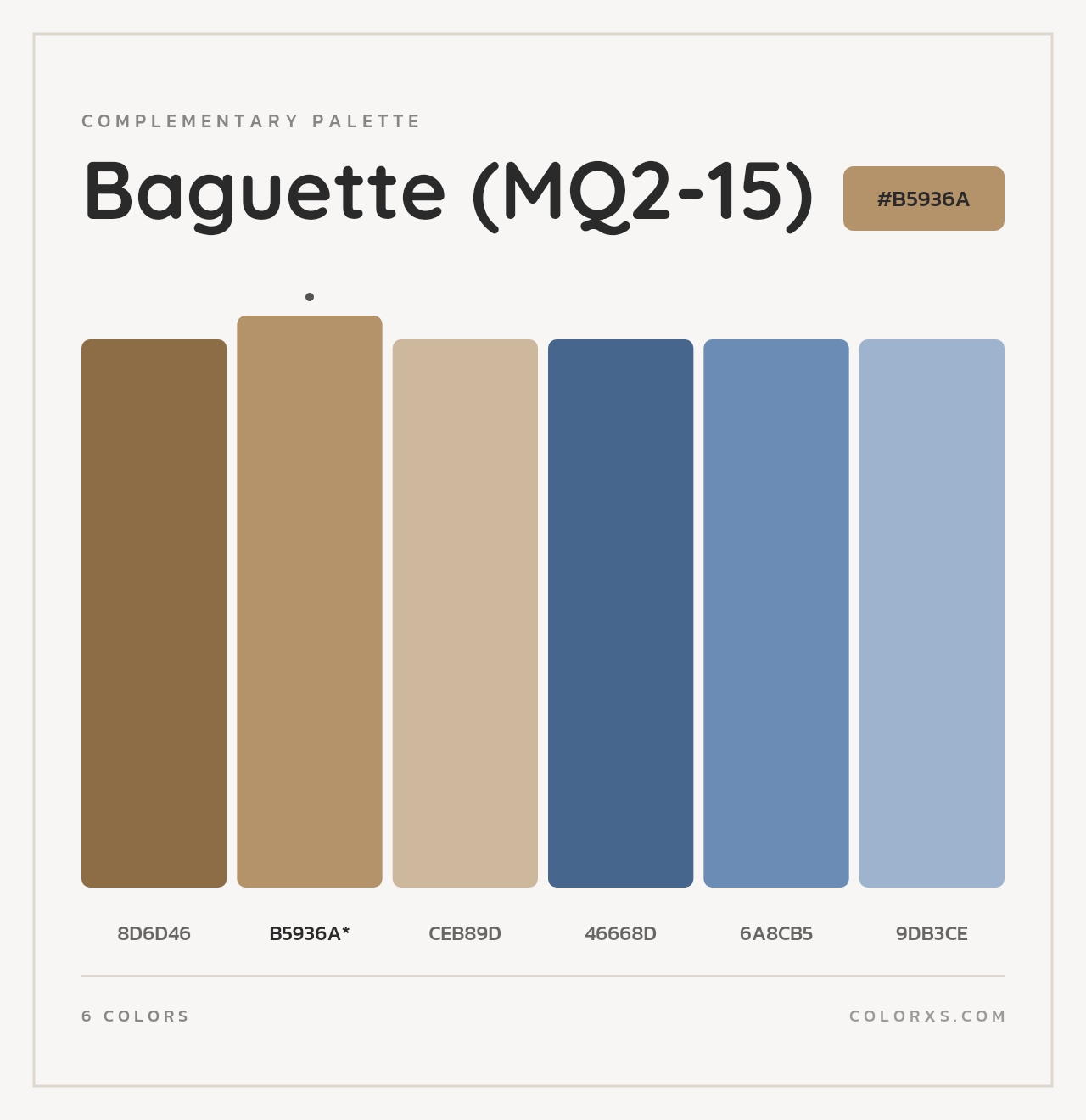 Baguette (MQ2-15) - Complementary Color Palette