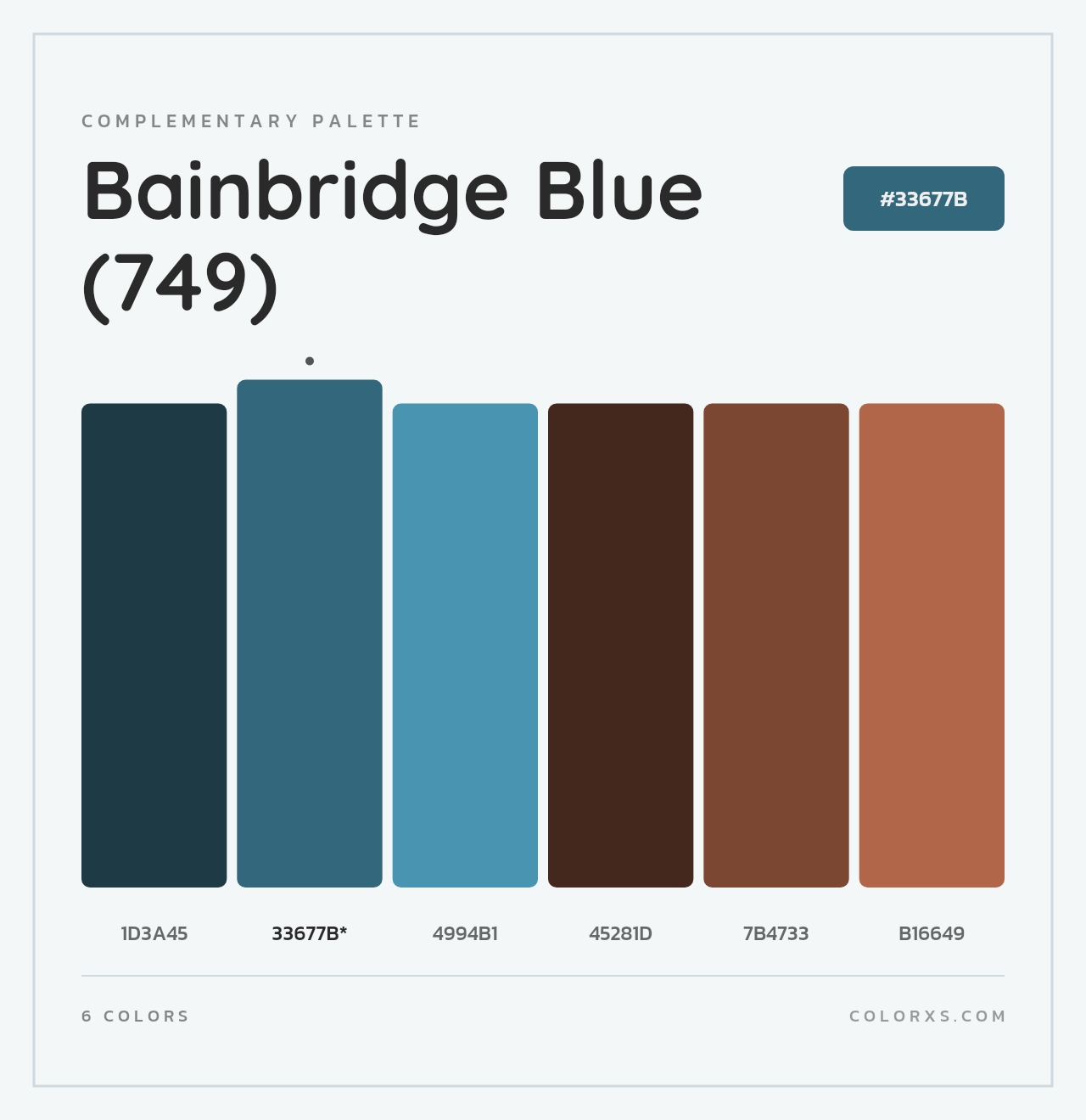 Bainbridge Blue (749) - Complementary Color Palette