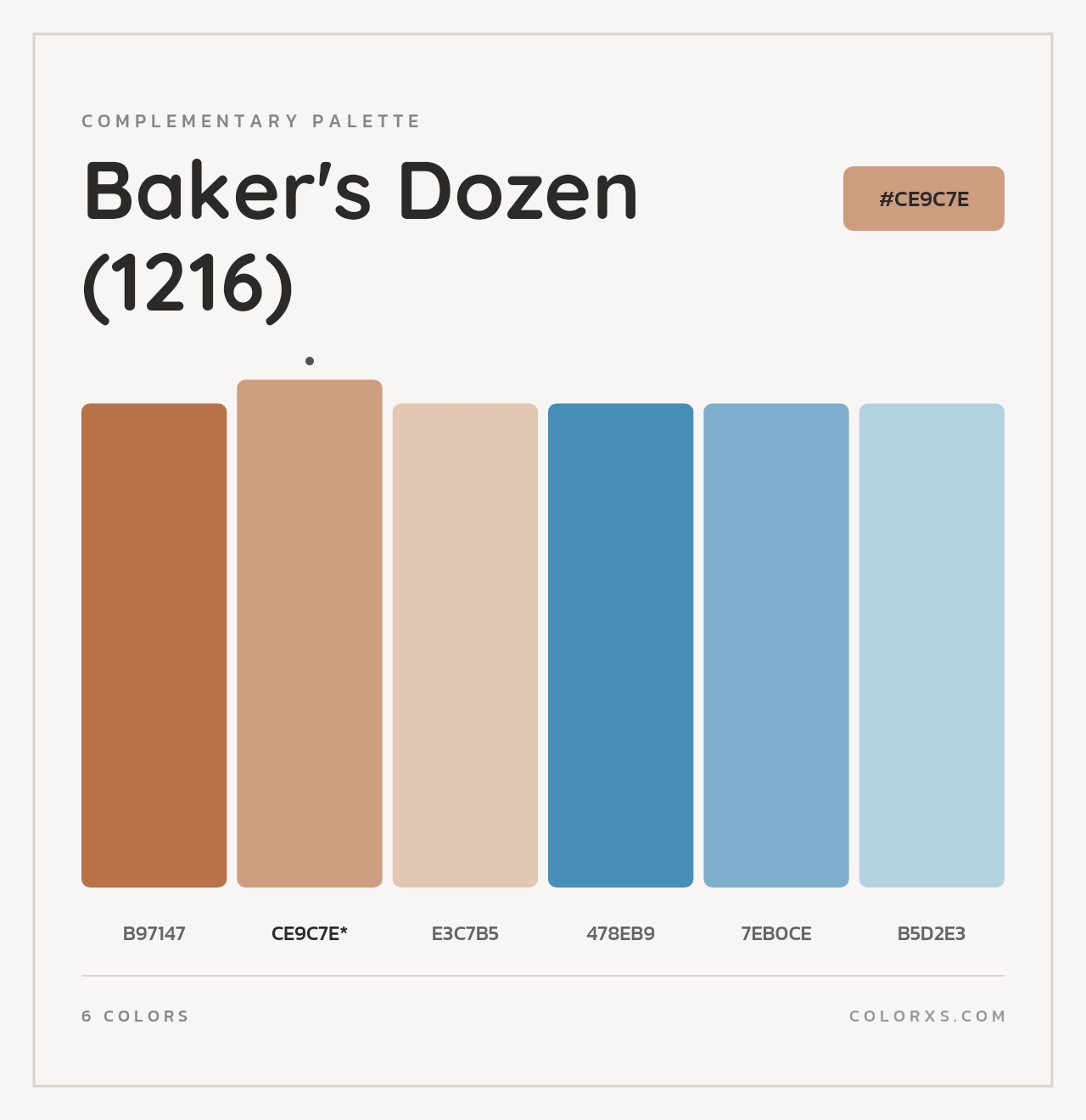 Baker's Dozen (1216) - Complementary Color Palette
