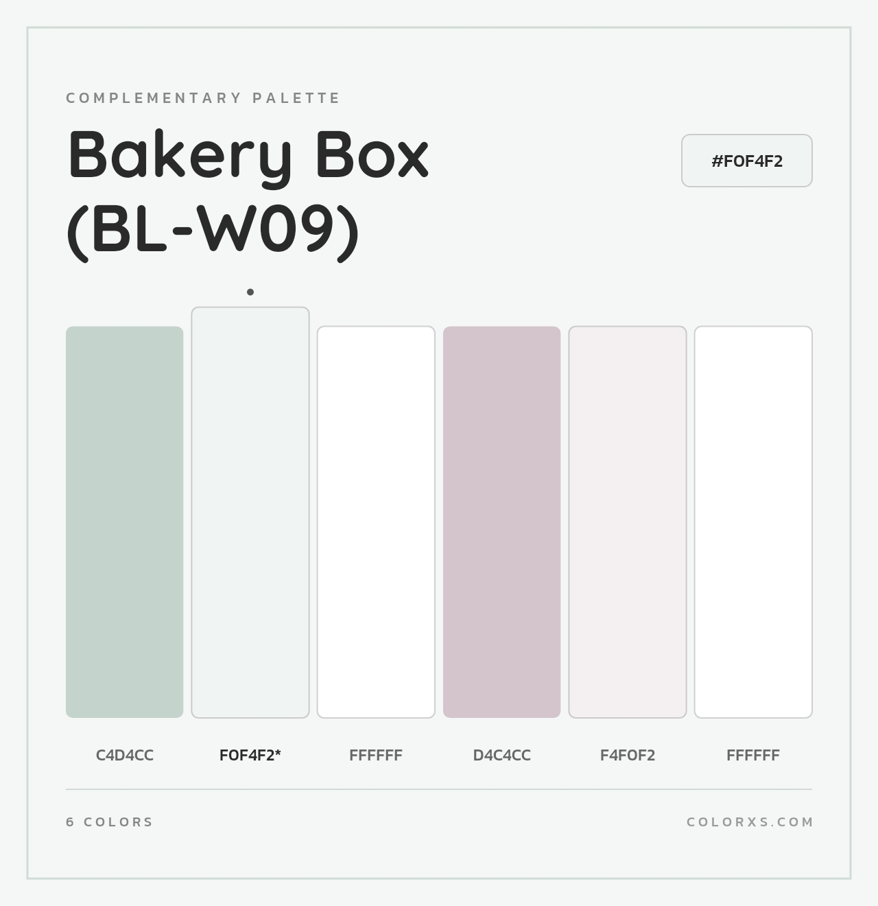 Bakery Box (BL-W09) - Complementary Color Palette