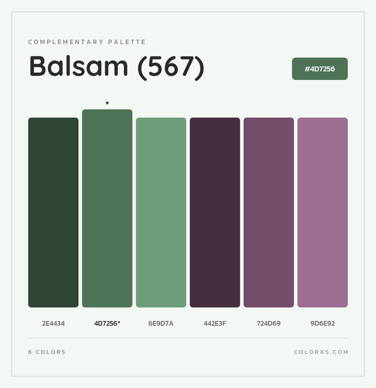 Balsam (567) - Complementary Color Palette