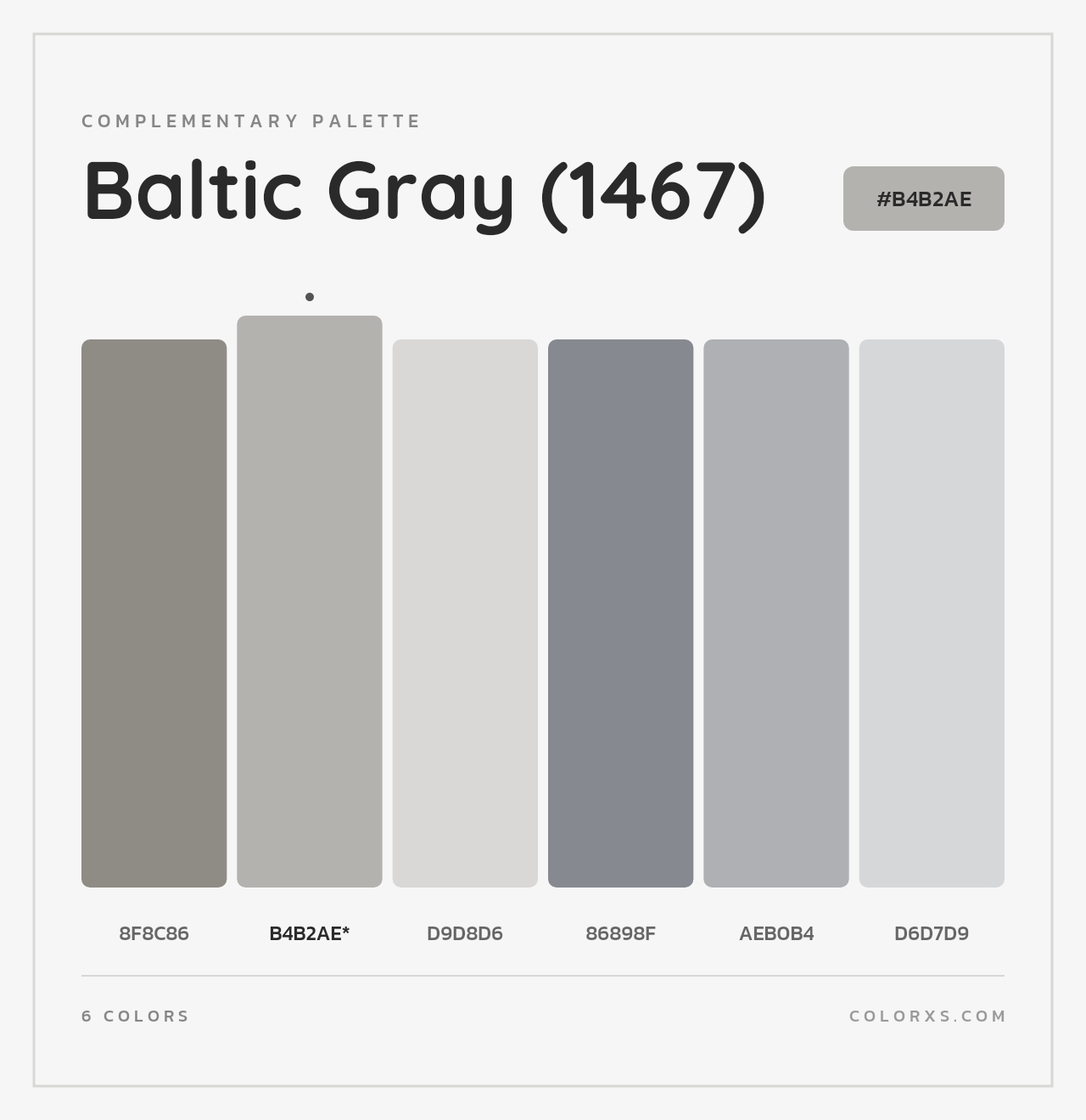 Baltic Gray (1467) - Complementary Color Palette