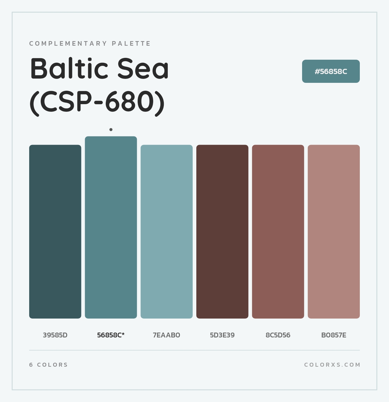 Baltic Sea (CSP-680) - Complementary Color Palette