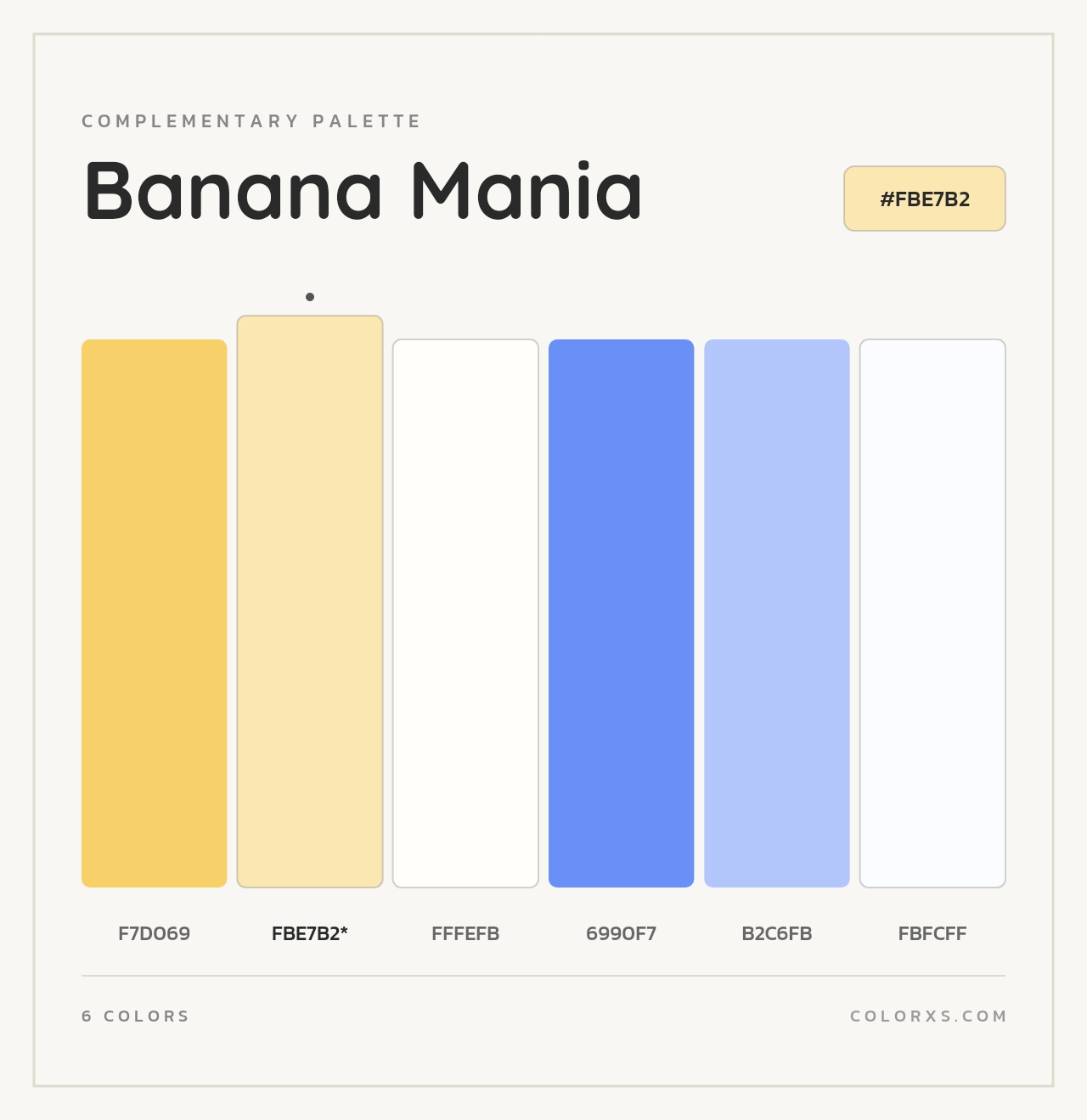 Banana Mania - Complementary Color Palette