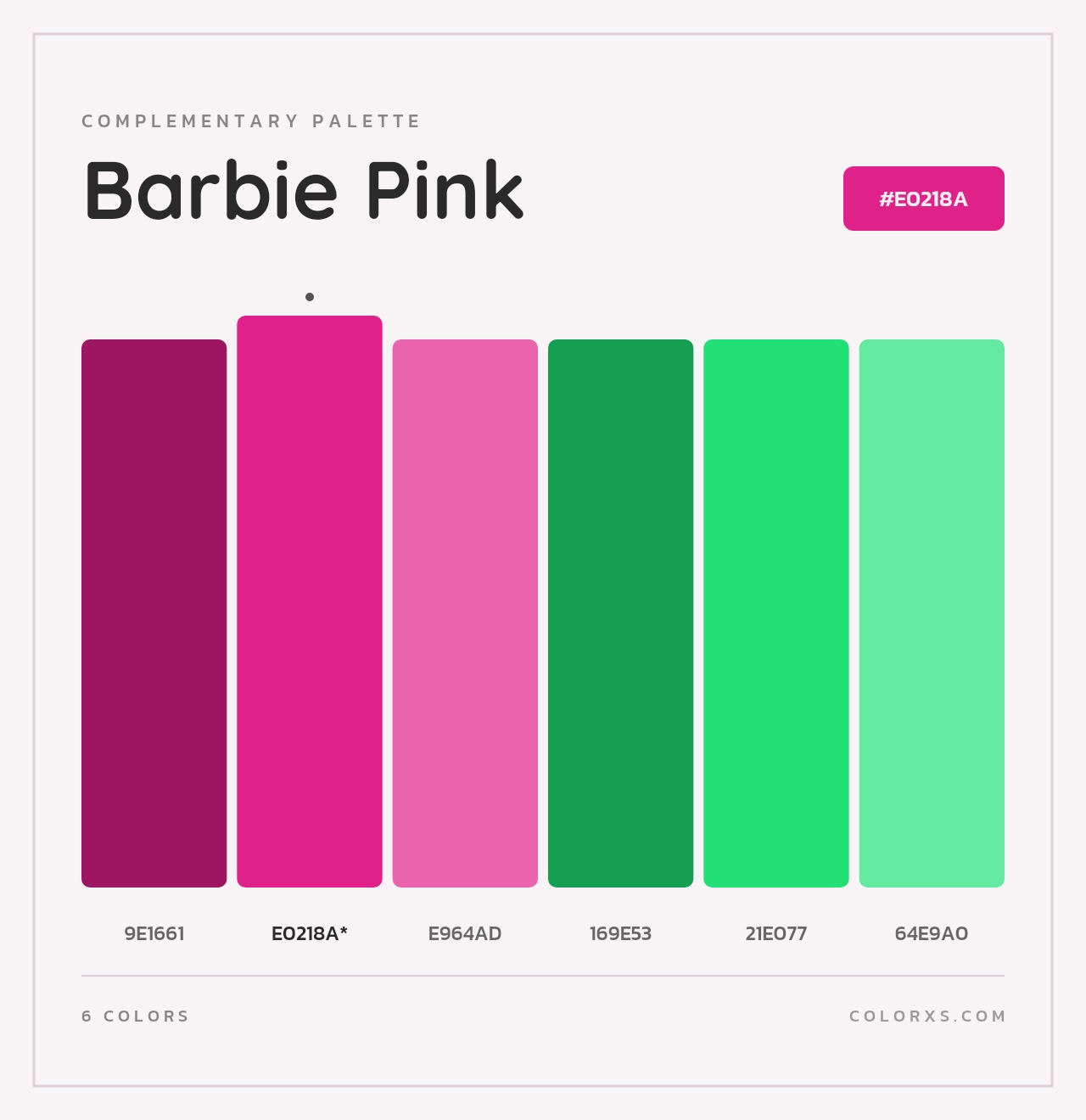 Barbie Pink - Complementary Color Palette