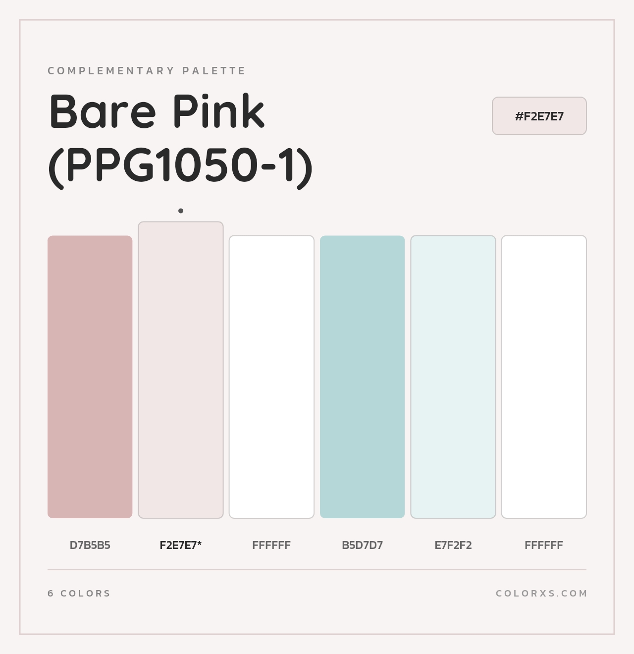 Bare Pink (PPG1050-1) - Complementary Color Palette