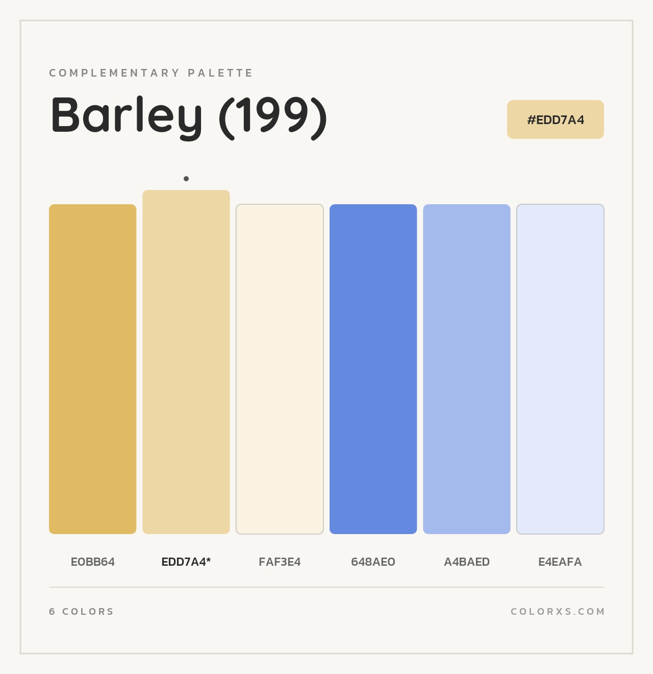 Barley (199) - Complementary Color Palette