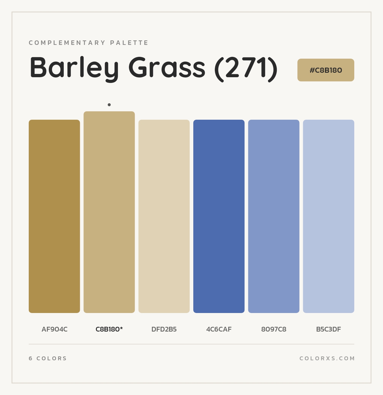 Barley Grass (271) - Complementary Color Palette