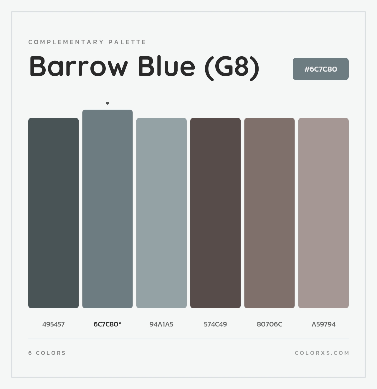 Barrow Blue (G8) - Complementary Color Palette