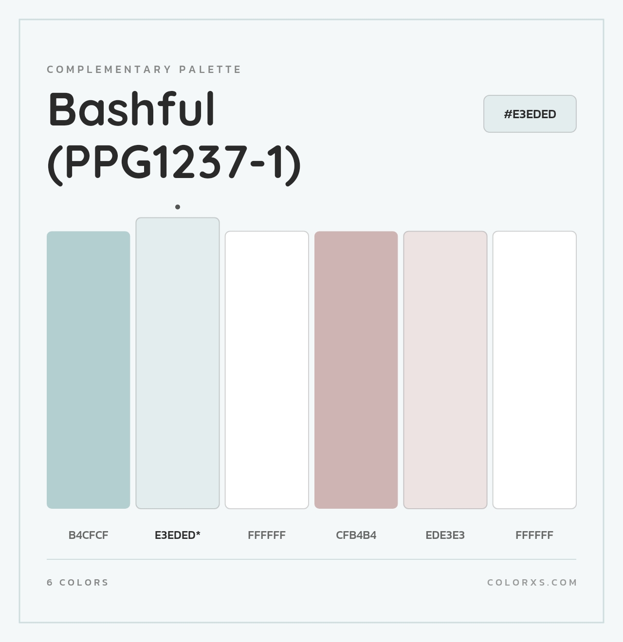 Bashful (PPG1237-1) - Complementary Color Palette