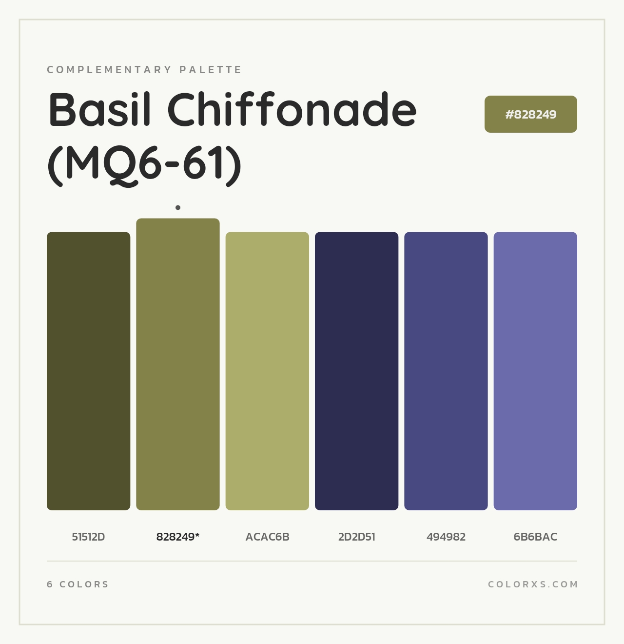 Basil Chiffonade (MQ6-61) - Complementary Color Palette