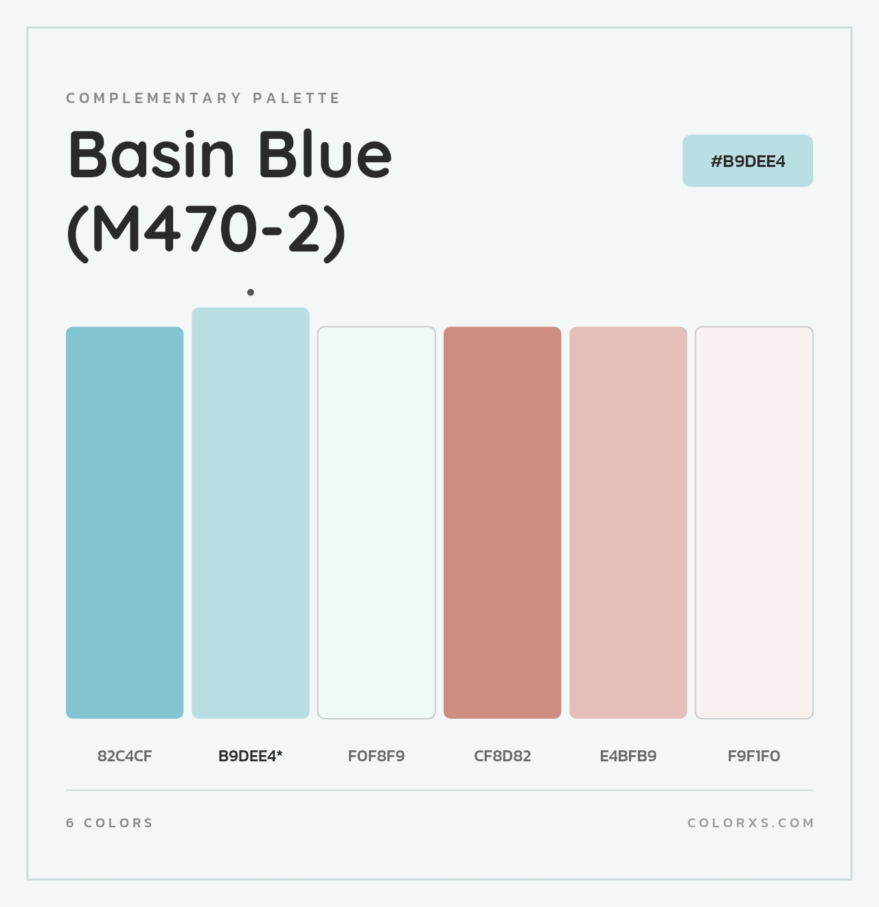Basin Blue (M470-2) - Complementary Color Palette