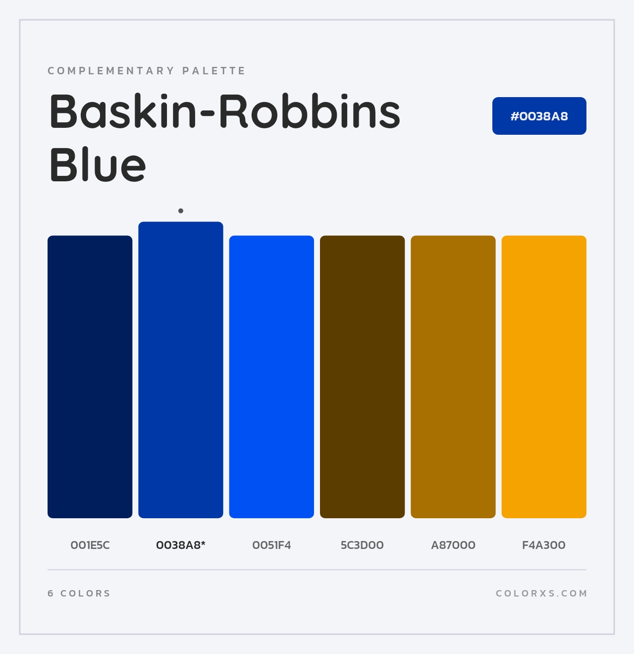 Baskin-Robbins Blue - Complementary Color Palette