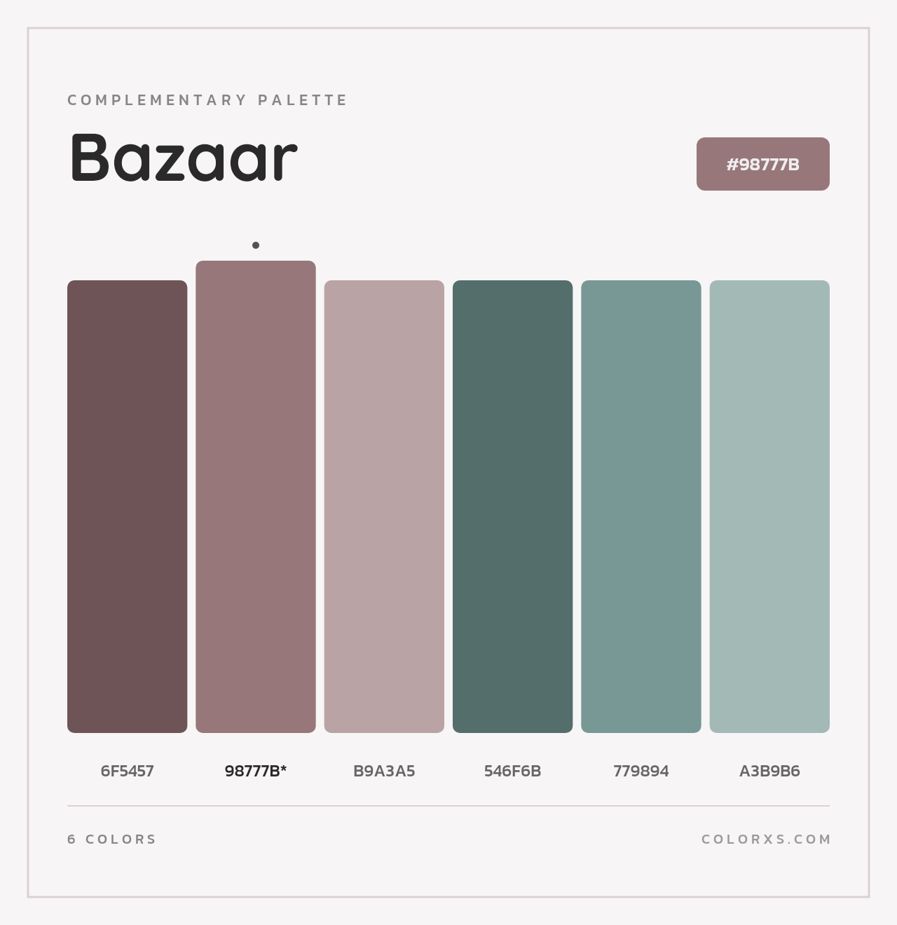 Bazaar - Complementary Color Palette