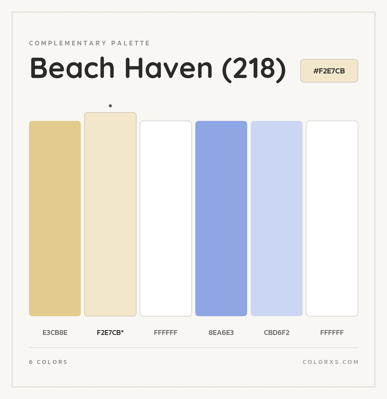 Beach Haven (218) - Complementary Color Palette