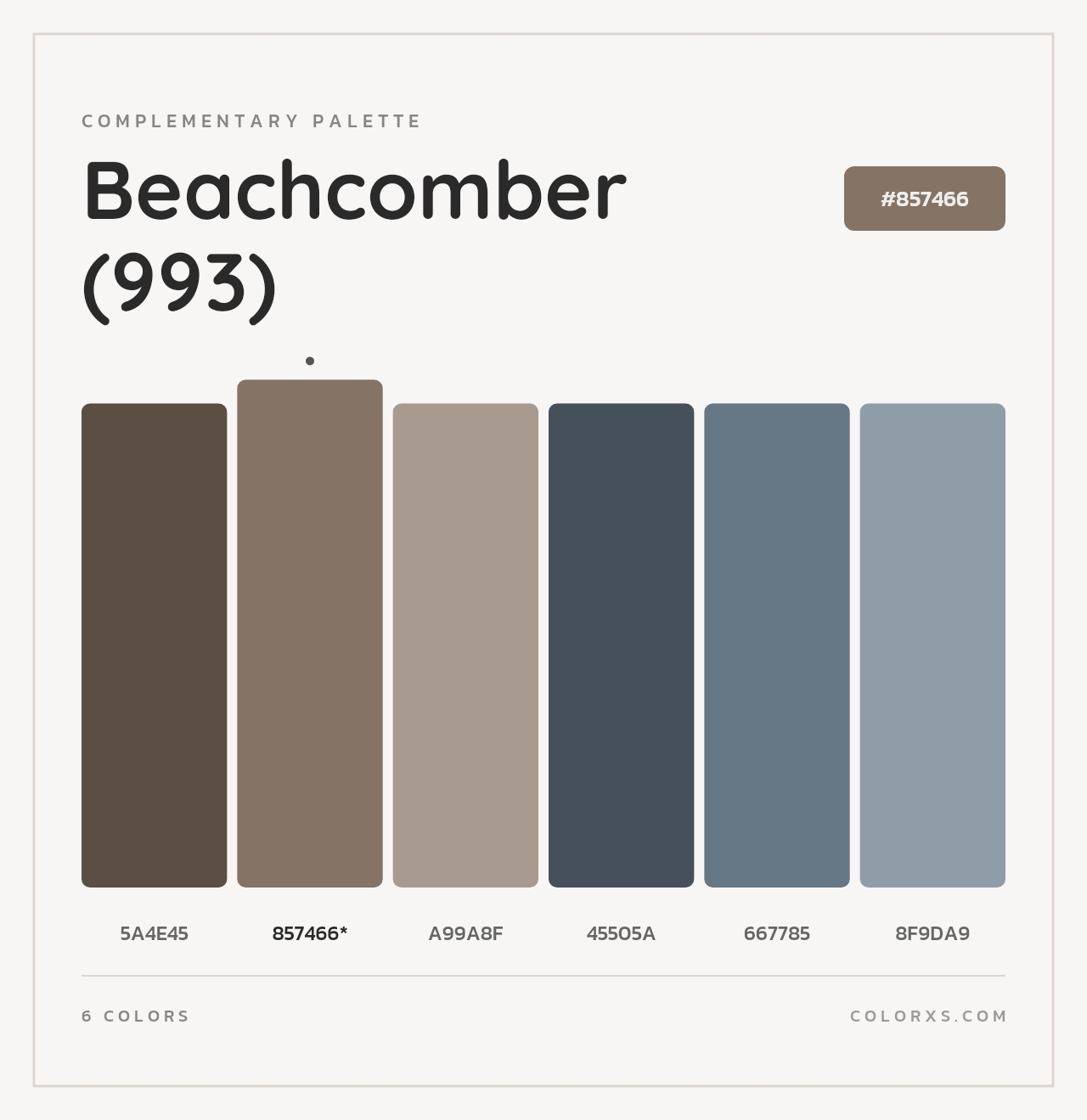 Beachcomber (993) - Complementary Color Palette