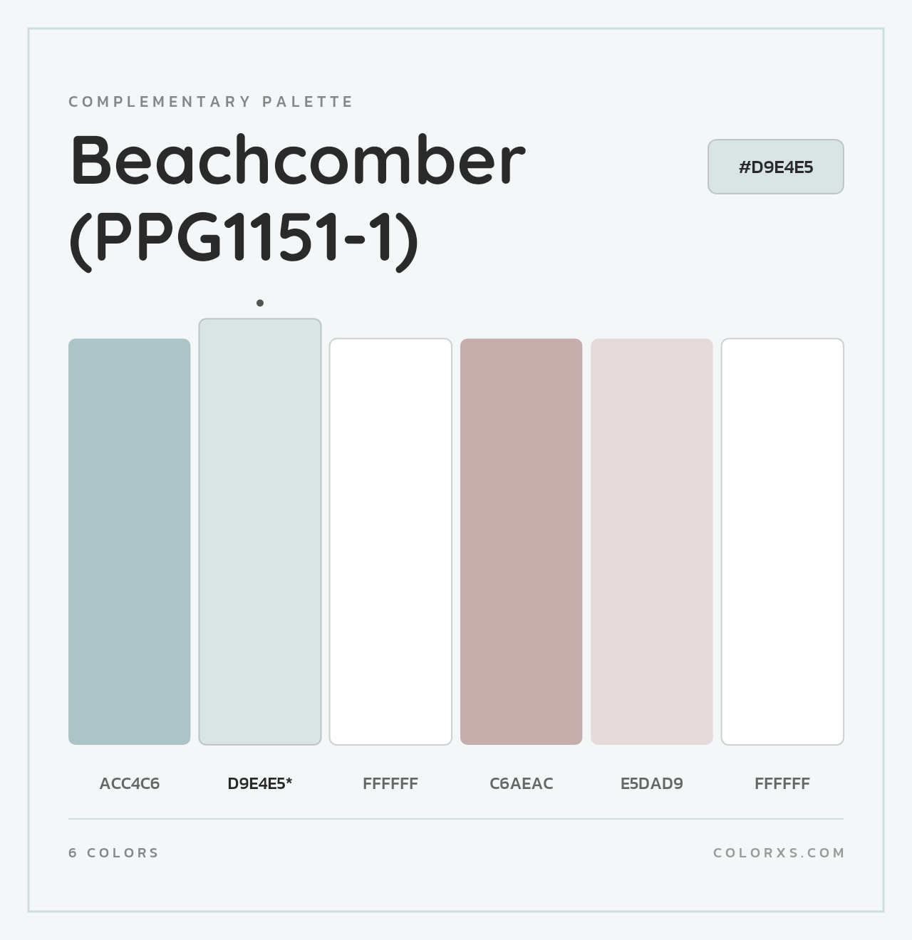 Beachcomber (PPG1151-1) - Complementary Color Palette