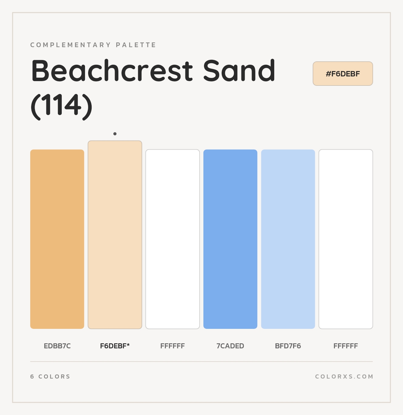 Beachcrest Sand (114) - Complementary Color Palette