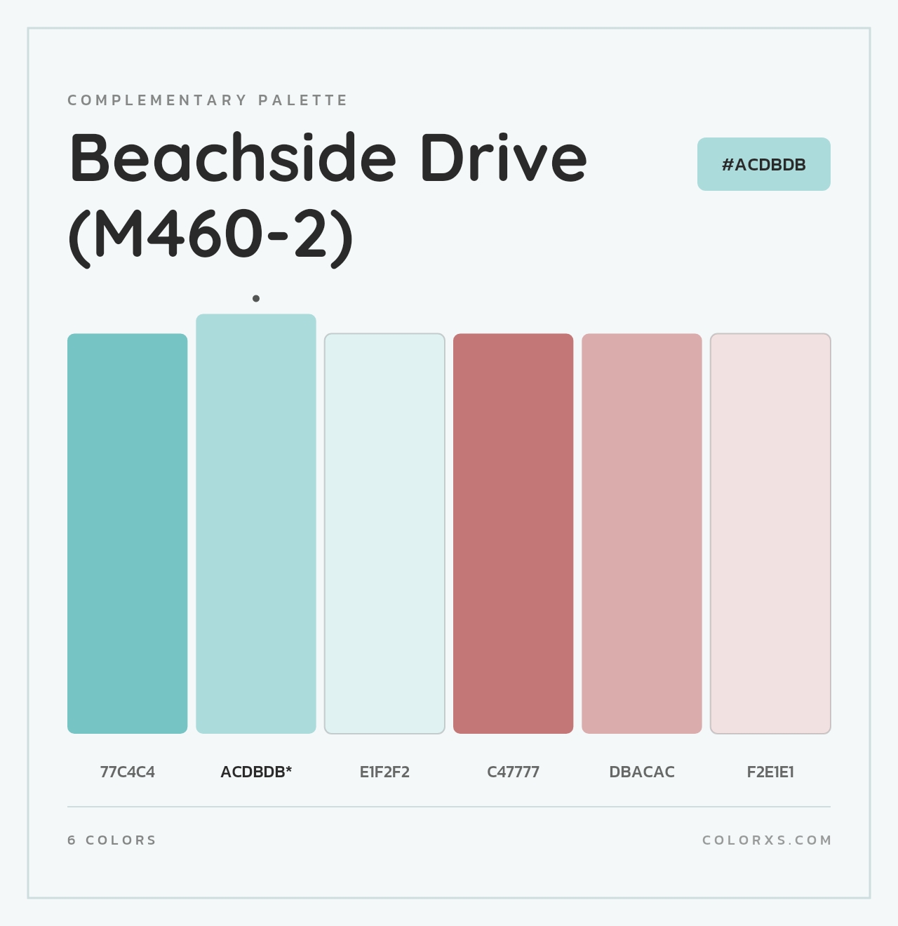 Beachside Drive (M460-2) - Complementary Color Palette