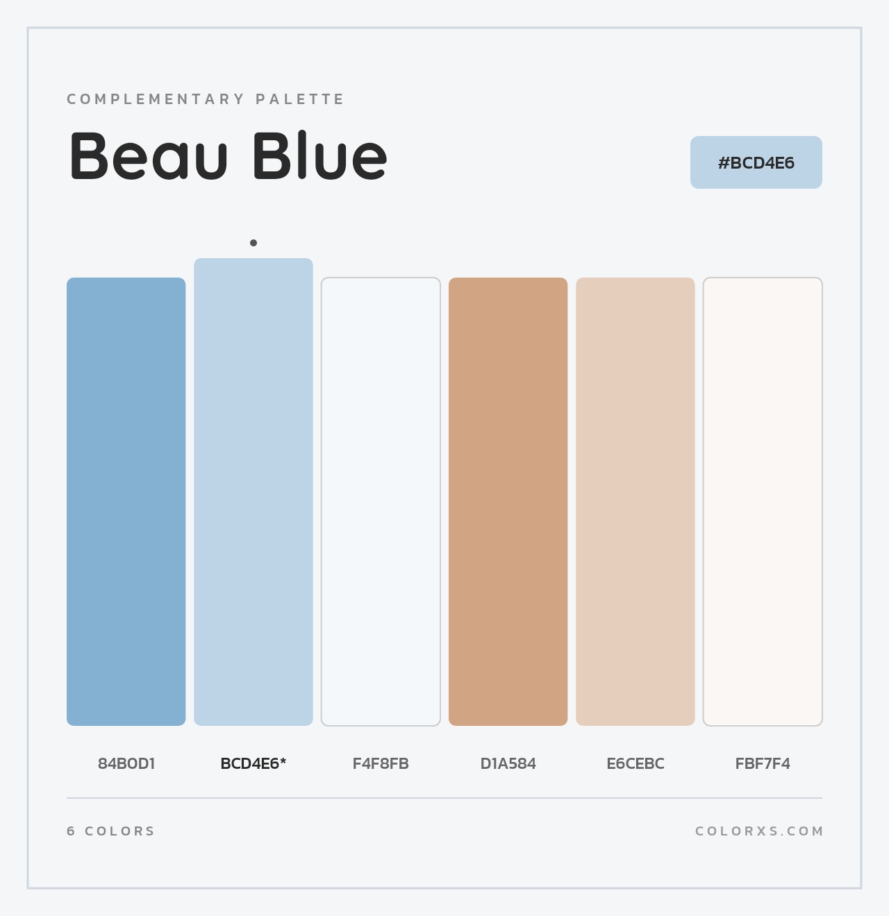 Beau Blue - Complementary Color Palette
