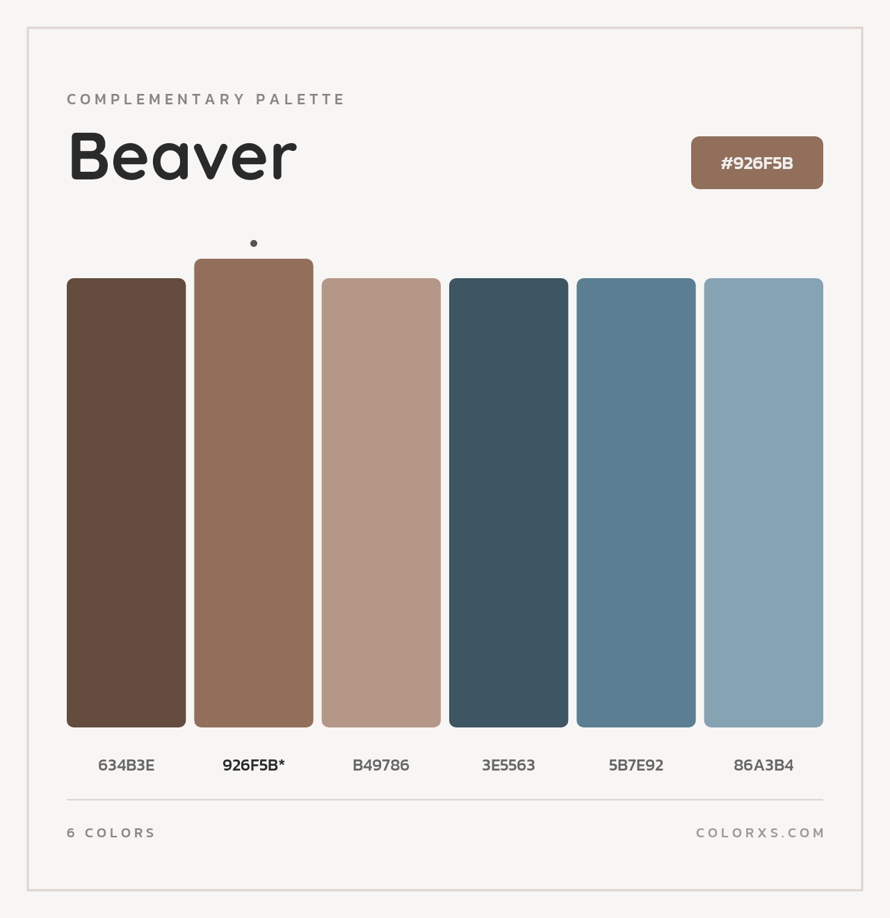 Beaver - Complementary Color Palette