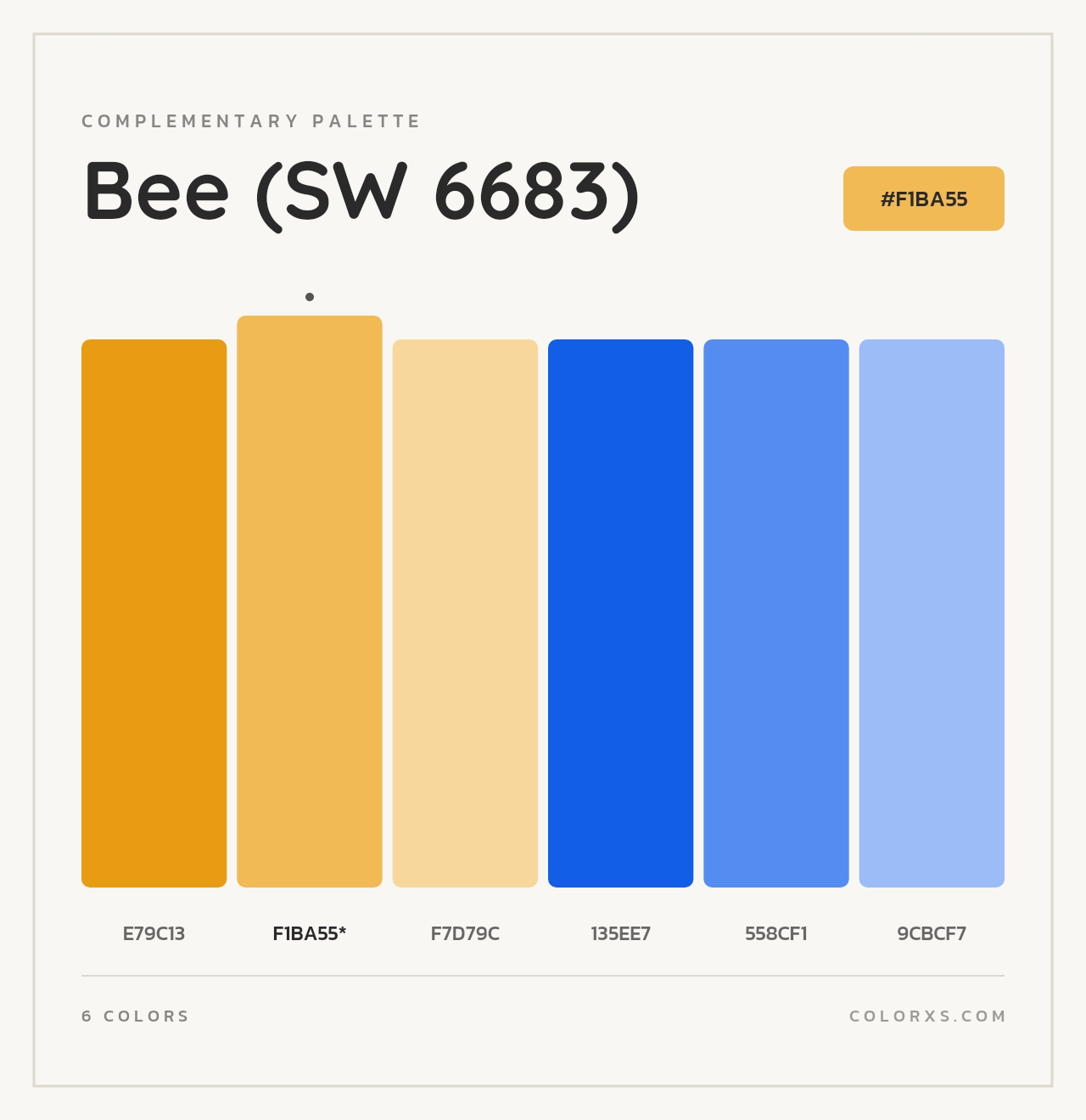 Bee (SW 6683) - Complementary Color Palette