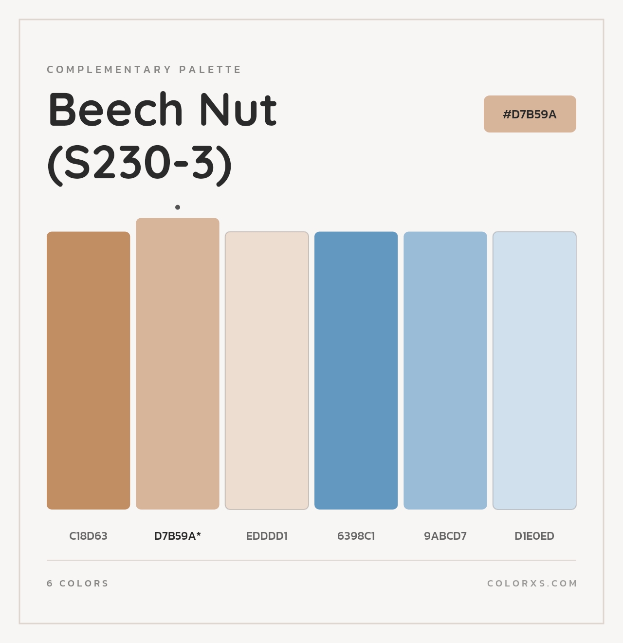 Beech Nut (S230-3) - Complementary Color Palette