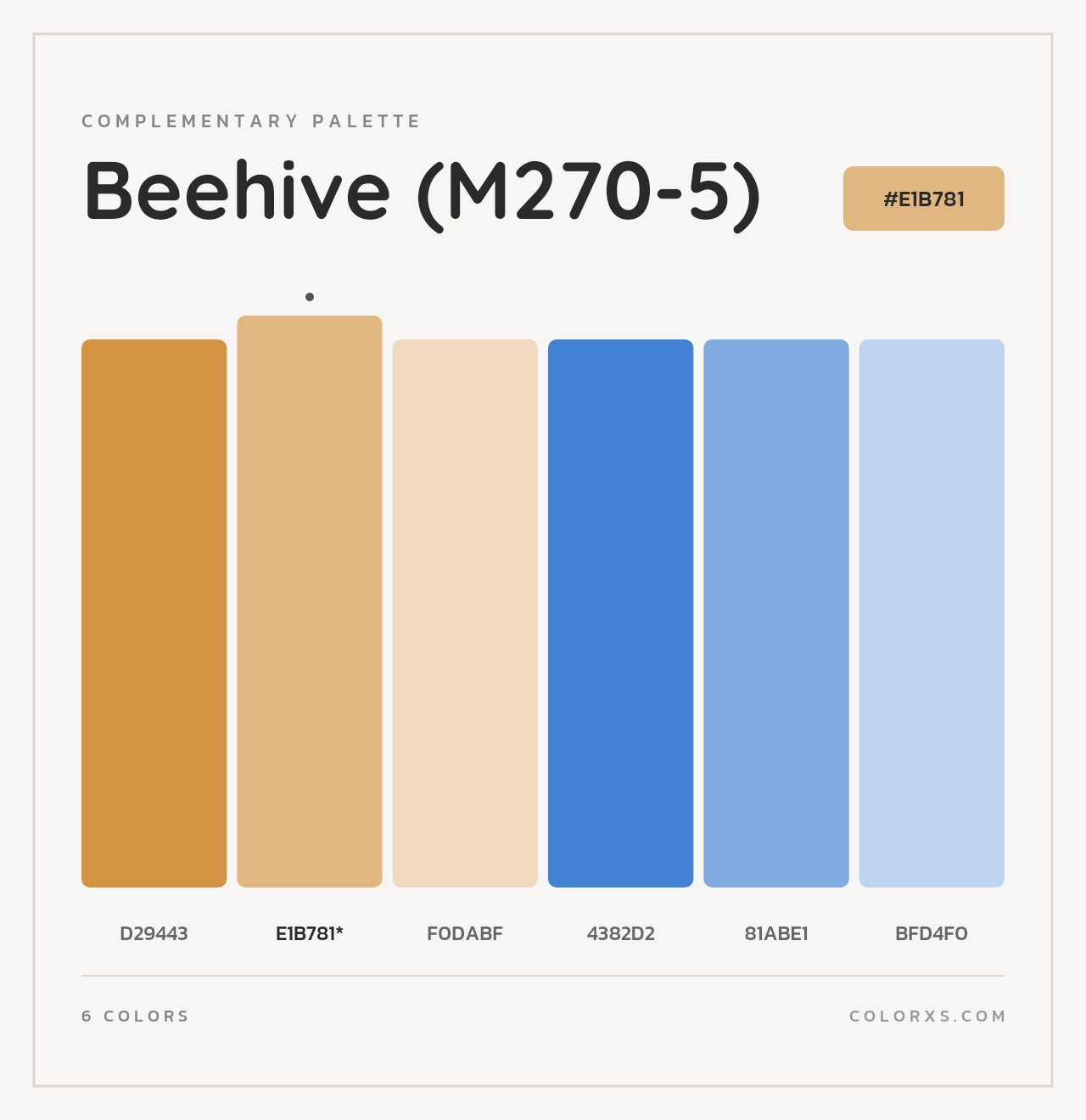 Beehive (M270-5) - Complementary Color Palette